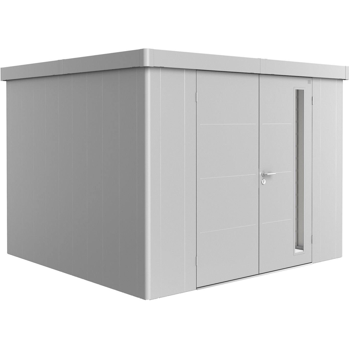 BIOHORT REDSKAPSBOD NEO 3C DOBBELDØR SØLV METALLIC
