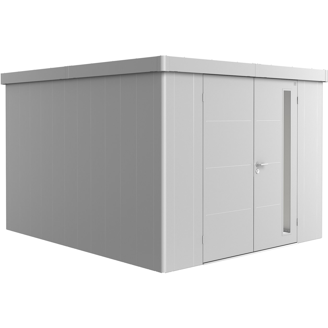 BIOHORT REDSKAPSBOD NEO 4C DOBBELDØR SØLV METALLIC