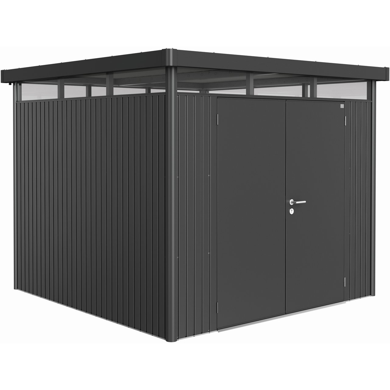 BIOHORT UTEBOD HIGHLINE H4 2 DØRER MØRK GRÅ MET. BIOHORT UTEBOD HIGHLINE H4 2 DØRER MØRK GRÅ MET.