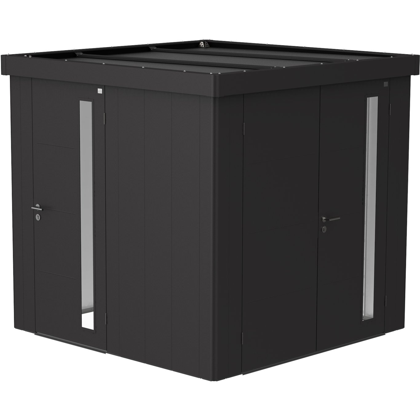 BIOHORT EKSTRA DØR REDSKAPSBOD NEO, MØRK GRÅ METALLIC