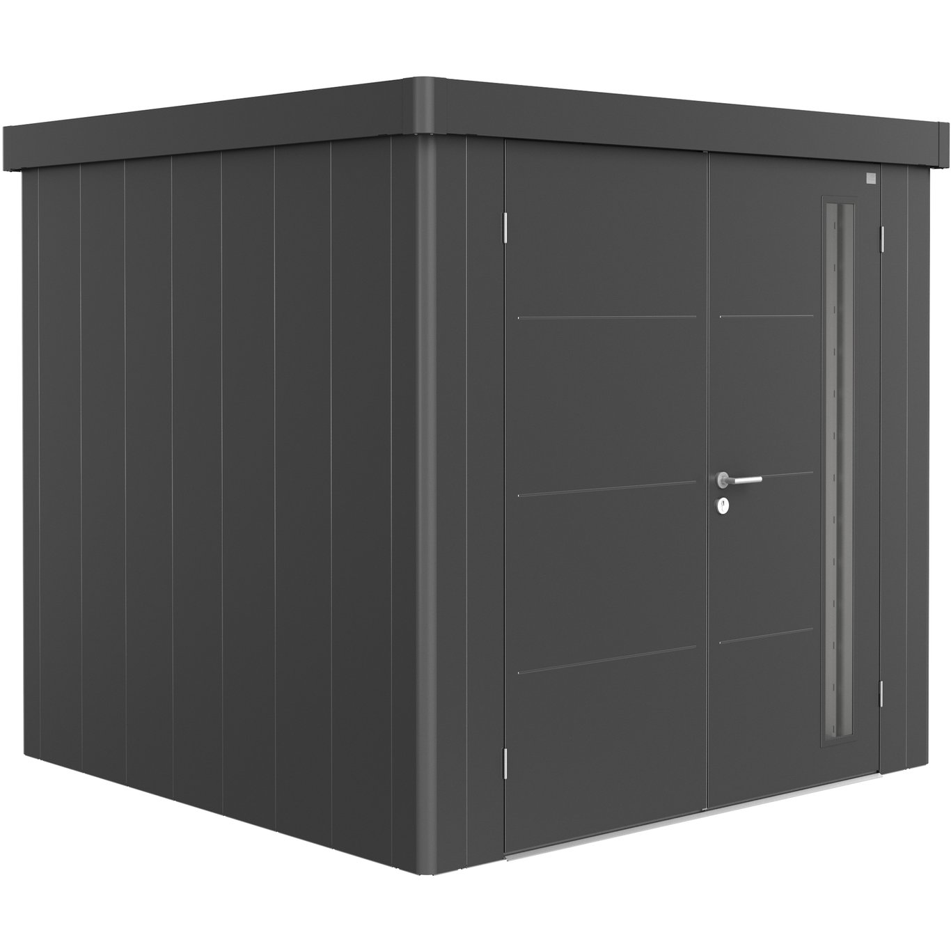 BIOHORT REDSKAPSBOD NEO 2B DOBBELDØR MØRK GRÅ METALLIC BIOHORT REDSKAPSBOD NEO 2B DOBBELDØR MØRK GRÅ METALLIC