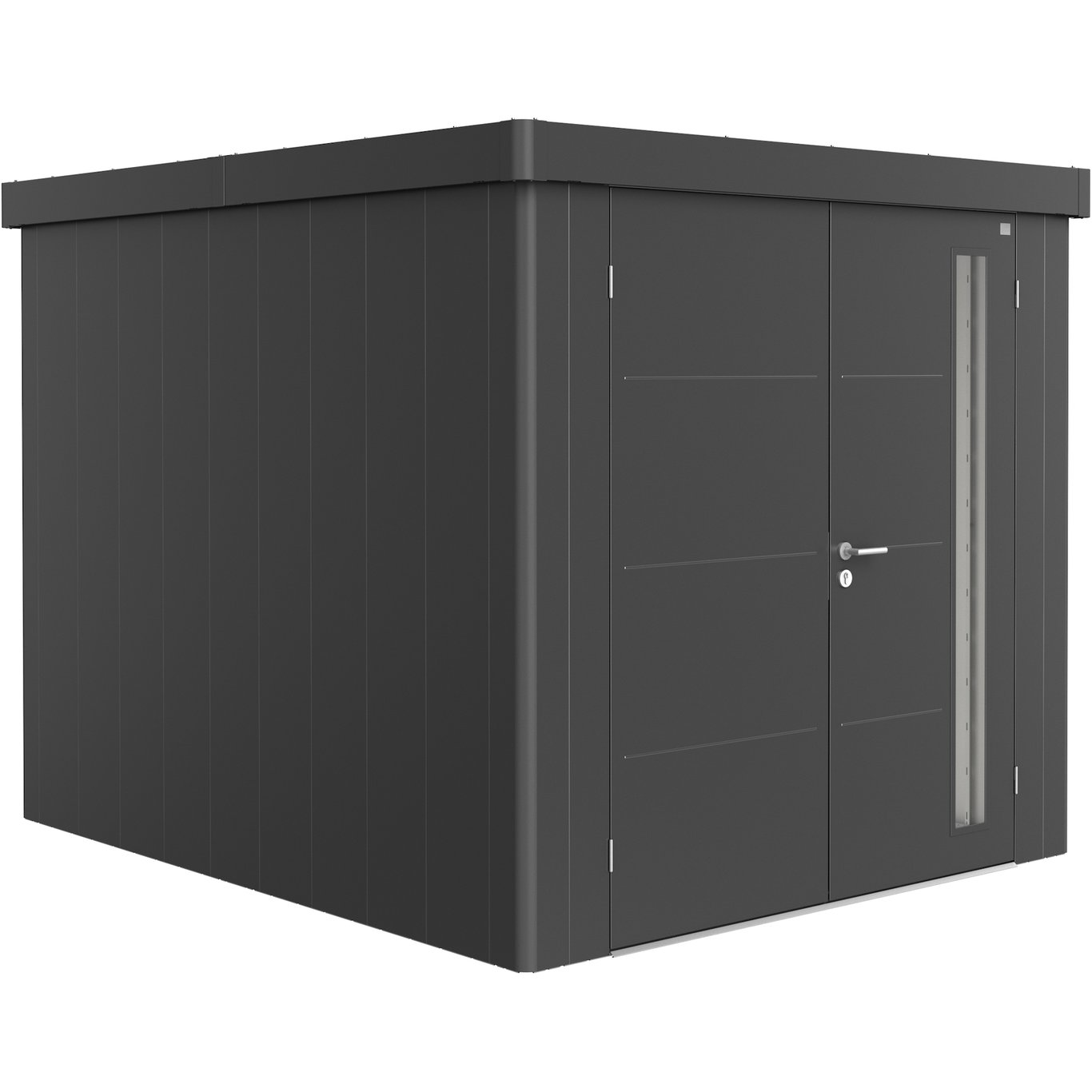 BIOHORT REDSKAPSBOD NEO 3B DOBBELDØR MØRK GRÅ METALLIC BIOHORT REDSKAPSBOD NEO 3B DOBBELDØR MØRK GRÅ METALLIC