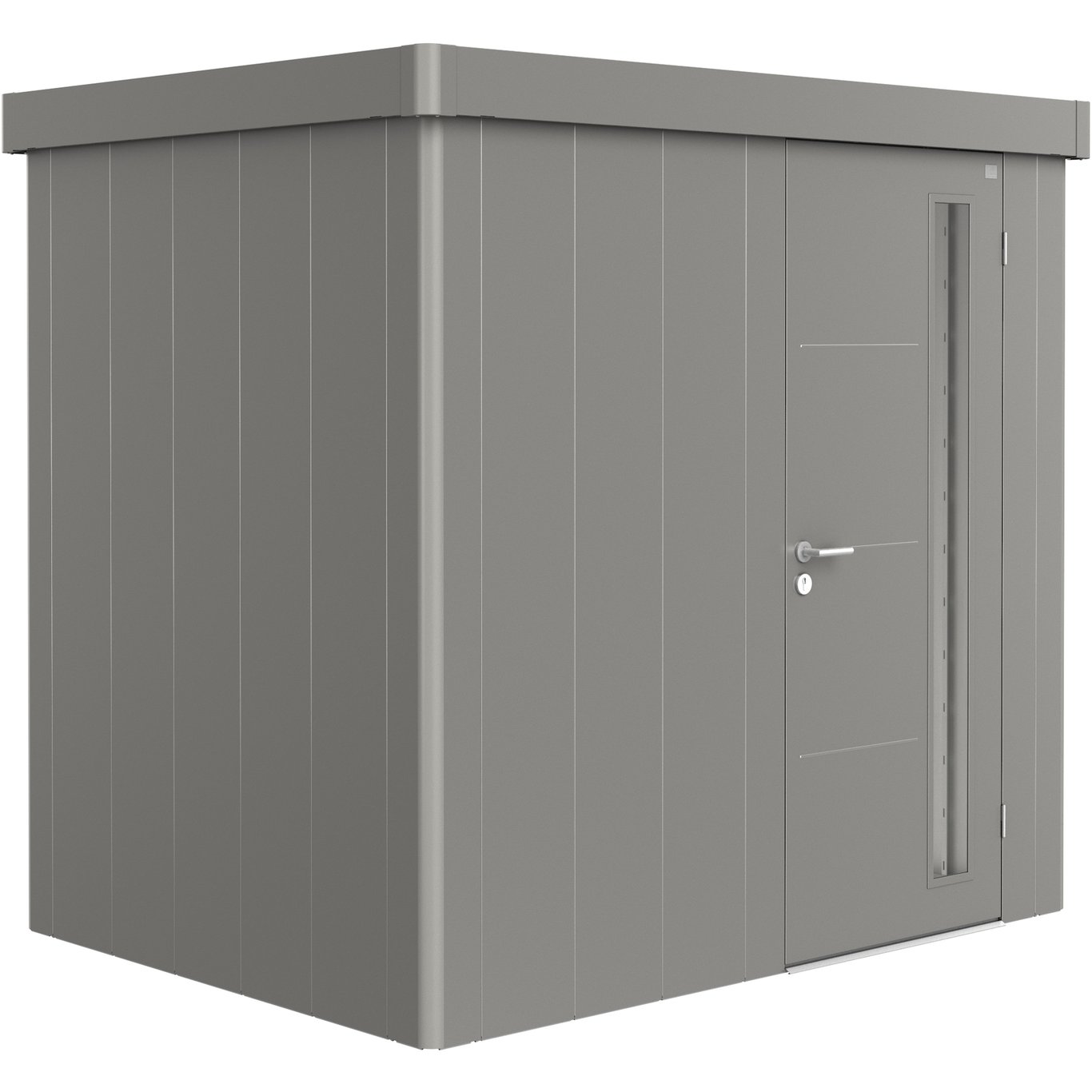 BIOHORT REDSKAPSBOD NEO 1B STD. DØR KVARTSGRÅ METALLIC BIOHORT REDSKAPSBOD NEO 1B STD. DØR KVARTSGRÅ METALLIC