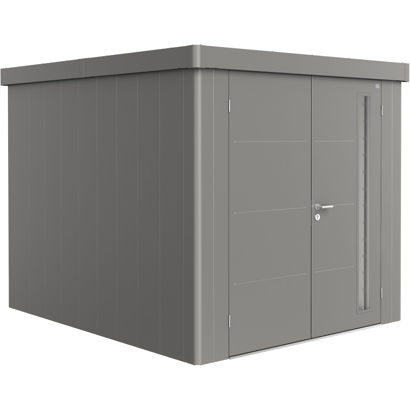 BIOHORT REDSKAPSBOD NEO 3B DOBBELDØR KVARTSGRÅ METALLIC BIOHORT REDSKAPSBOD NEO 3B DOBBELDØR KVARTSGRÅ METALLIC