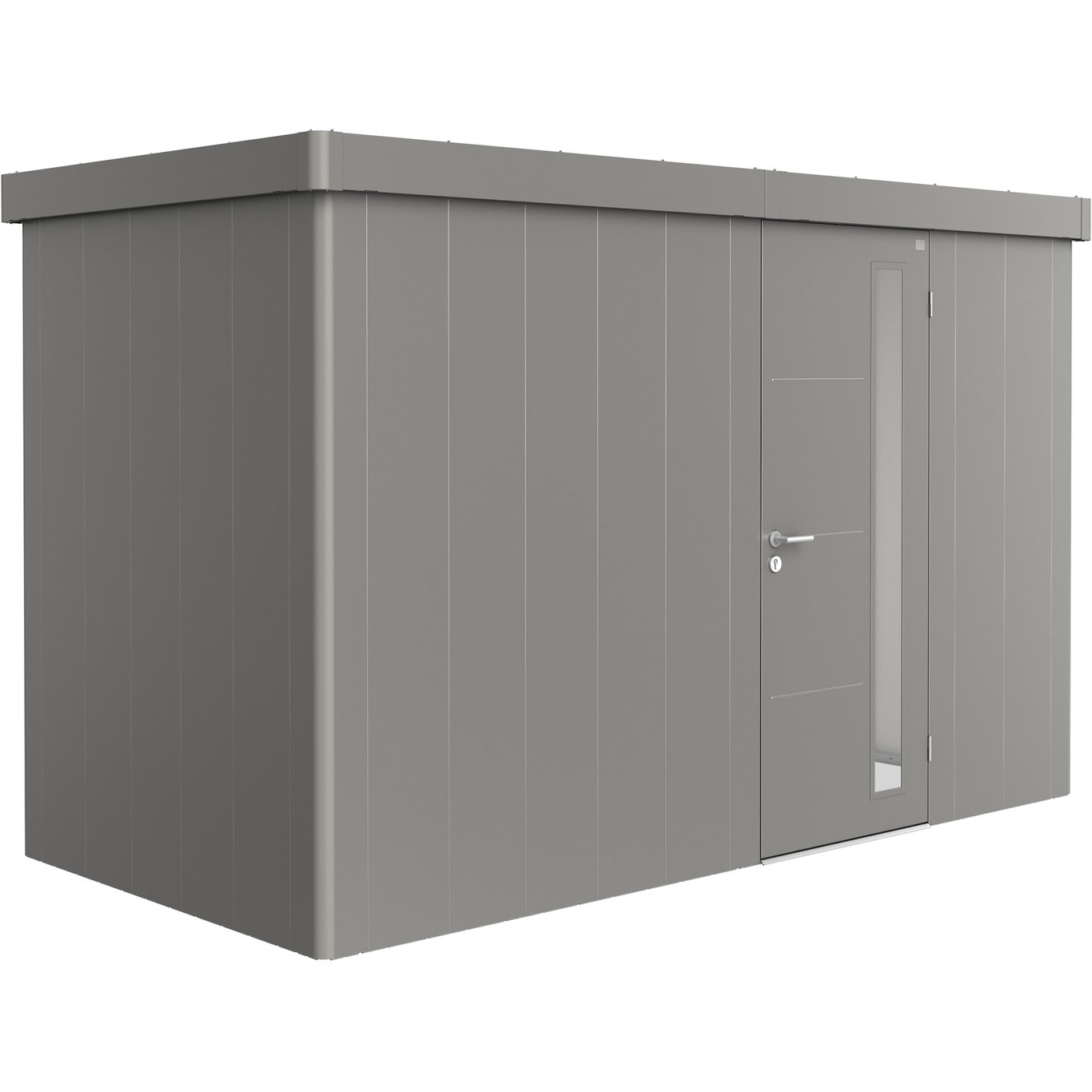 BIOHORT REDSKAPSBOD NEO 1D STD. DØR KVARTSGRÅ METALLIC BIOHORT REDSKAPSBOD NEO 1D STD. DØR KVARTSGRÅ METALLIC