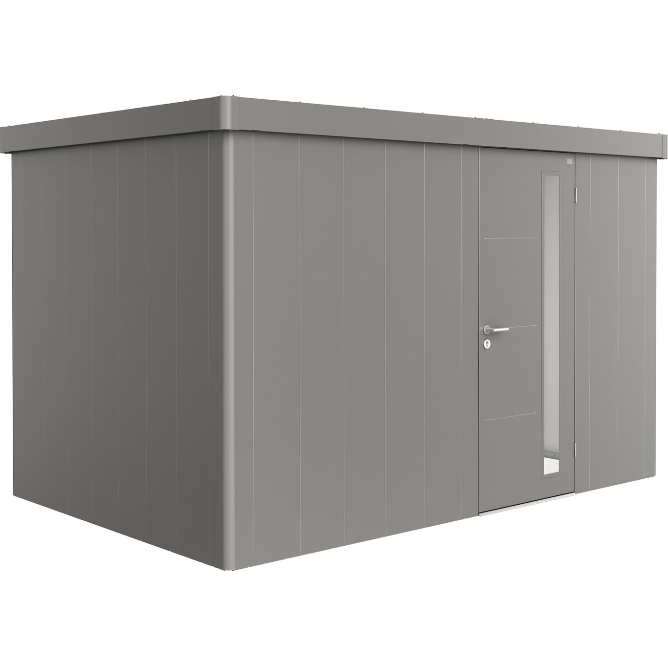 BIOHORT REDSKAPSBOD NEO 2D STD. DØR KVARTSGRÅ METALLIC
