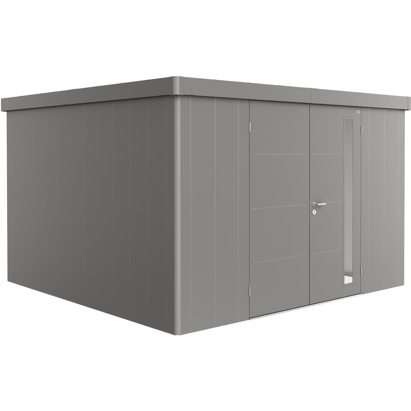 BIOHORT REDSKAPSBOD NEO 4D DOBBELDØR KVARTSGRÅ METALLIC BIOHORT REDSKAPSBOD NEO 4D DOBBELDØR KVARTSGRÅ METALLIC