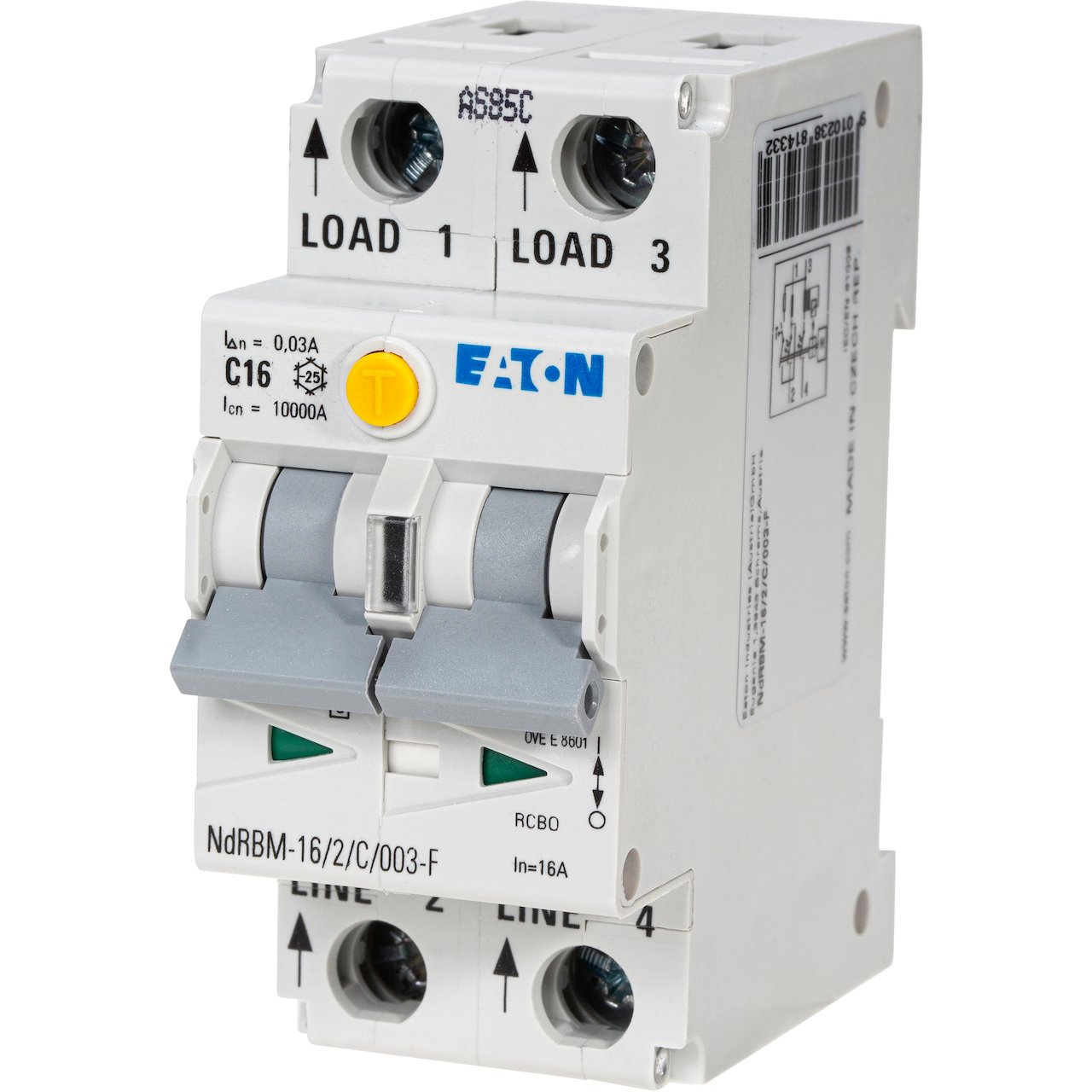 EATON JORDFEILAUTOMAT DIGITAL 16A NDRBM-16/2/C/003-F EATON JORDFEILAUTOMAT DIGITAL 16A NDRBM-16/2/C/003-F
