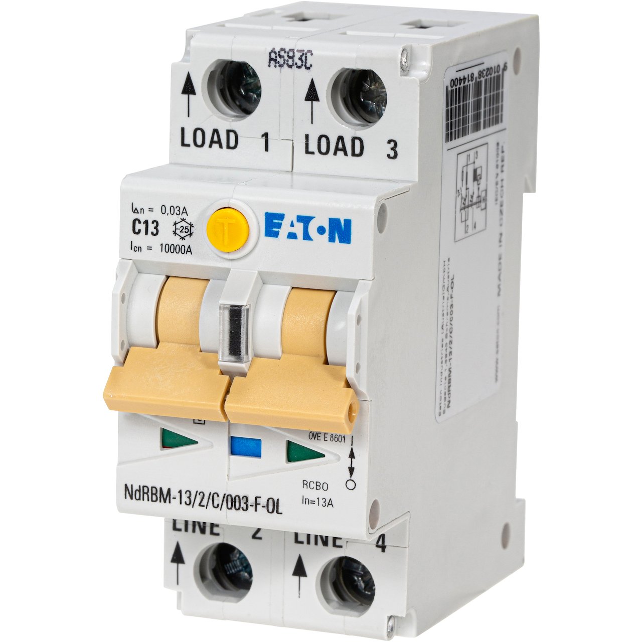 EATON JORDFEILAUTOMAT DIGITAL 13A NDRBM-13/2/C/003-F-OL EATON JORDFEILAUTOMAT DIGITAL 13A NDRBM-13/2/C/003-F-OL