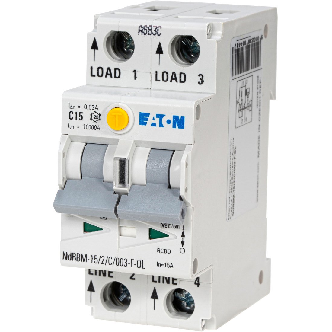 EATON JORDFEILAUTOMAT DIGITAL 15A NDRBM-15/2/C/003-F-OL EATON JORDFEILAUTOMAT DIGITAL 15A NDRBM-15/2/C/003-F-OL