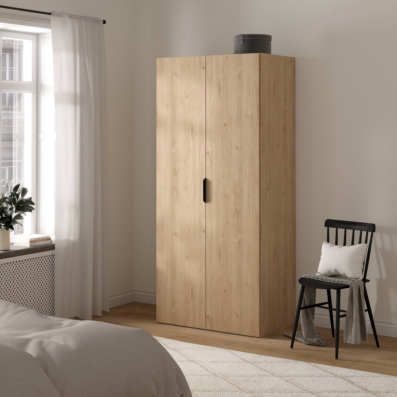 LIND NEST GARDEROBESKAP 100X220X60CM EIK LIND NEST GARDEROBESKAP 100X220X60CM EIK