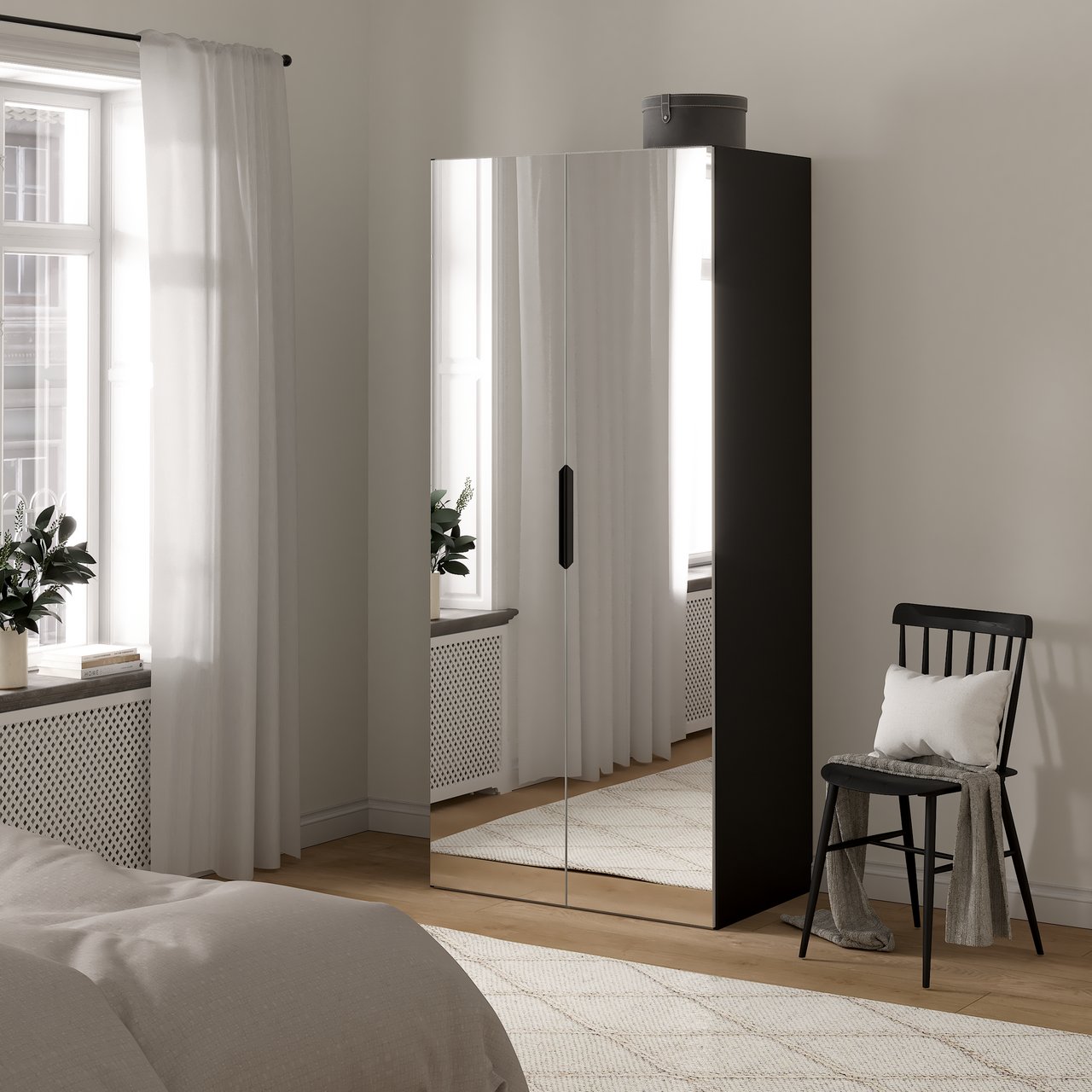 LIND NEST GARDEROBESKAP 100X220X60CM SPEIL