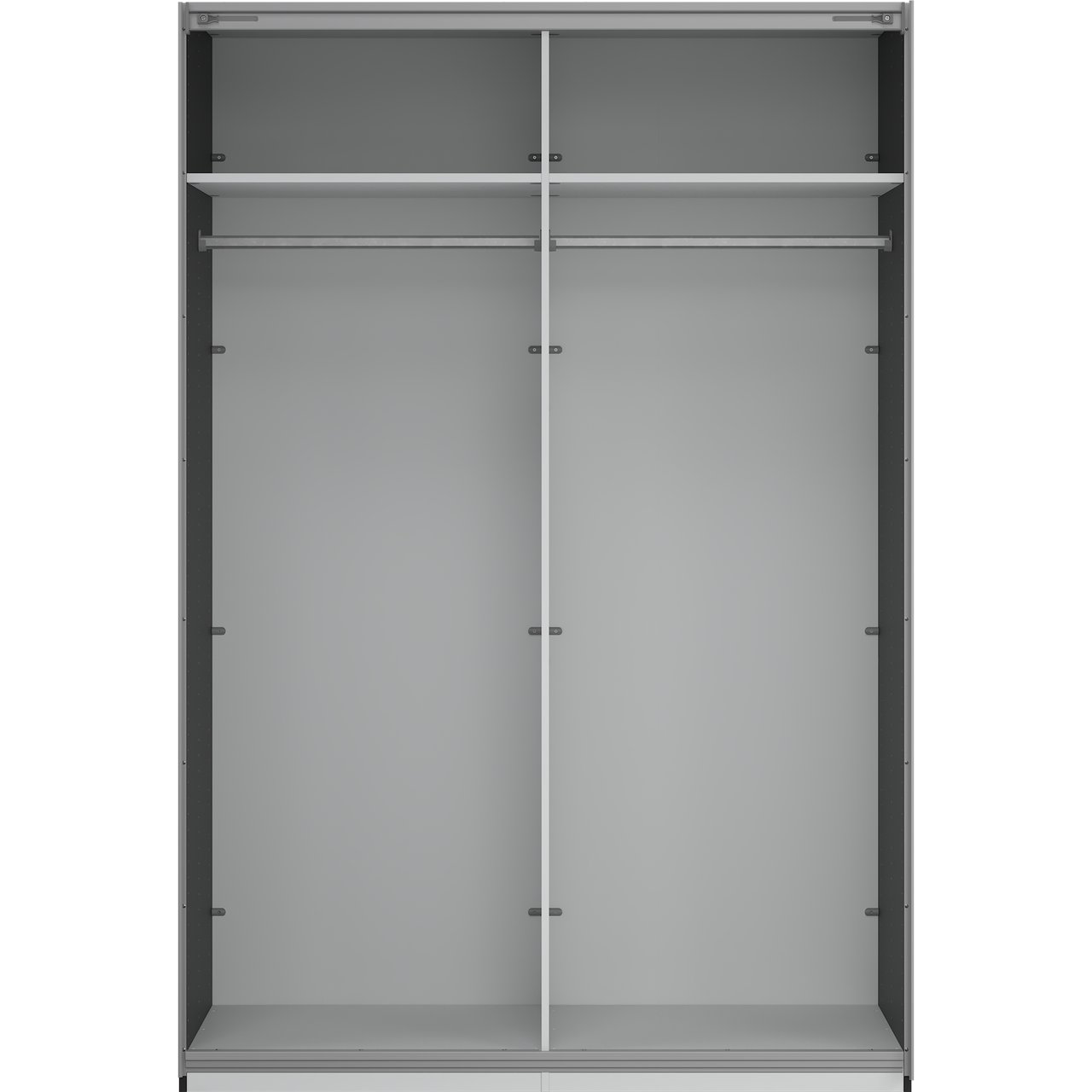 LIND NEST SKYVEDØRSGARDEROBE 150X220X67CM SORT MED SPEIL