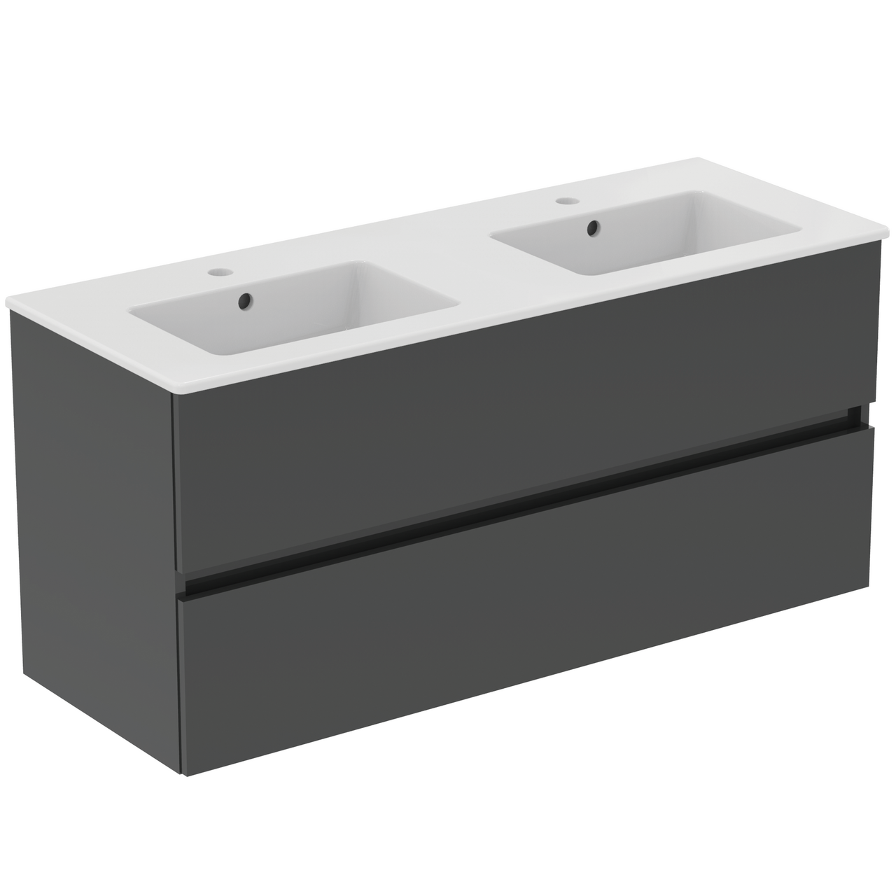 IDEAL STANDARD EUROVIT 2.0/ULYSSE BADEROMSMØBEL 1215X455 M/DOBBELSERVANT MID GREY