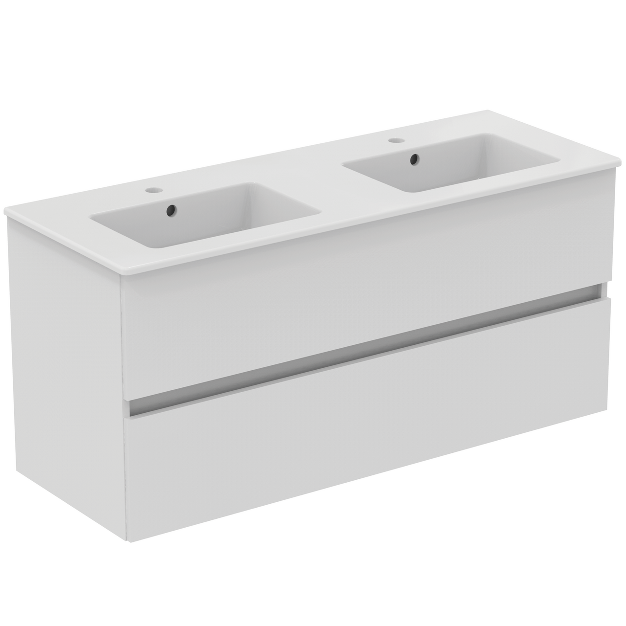 IDEAL STANDARD EUROVIT 2.0/ULYSSE BADEROMSMØBEL 1215X455 M/DOBBELSERVANT GLOSSY WHITE