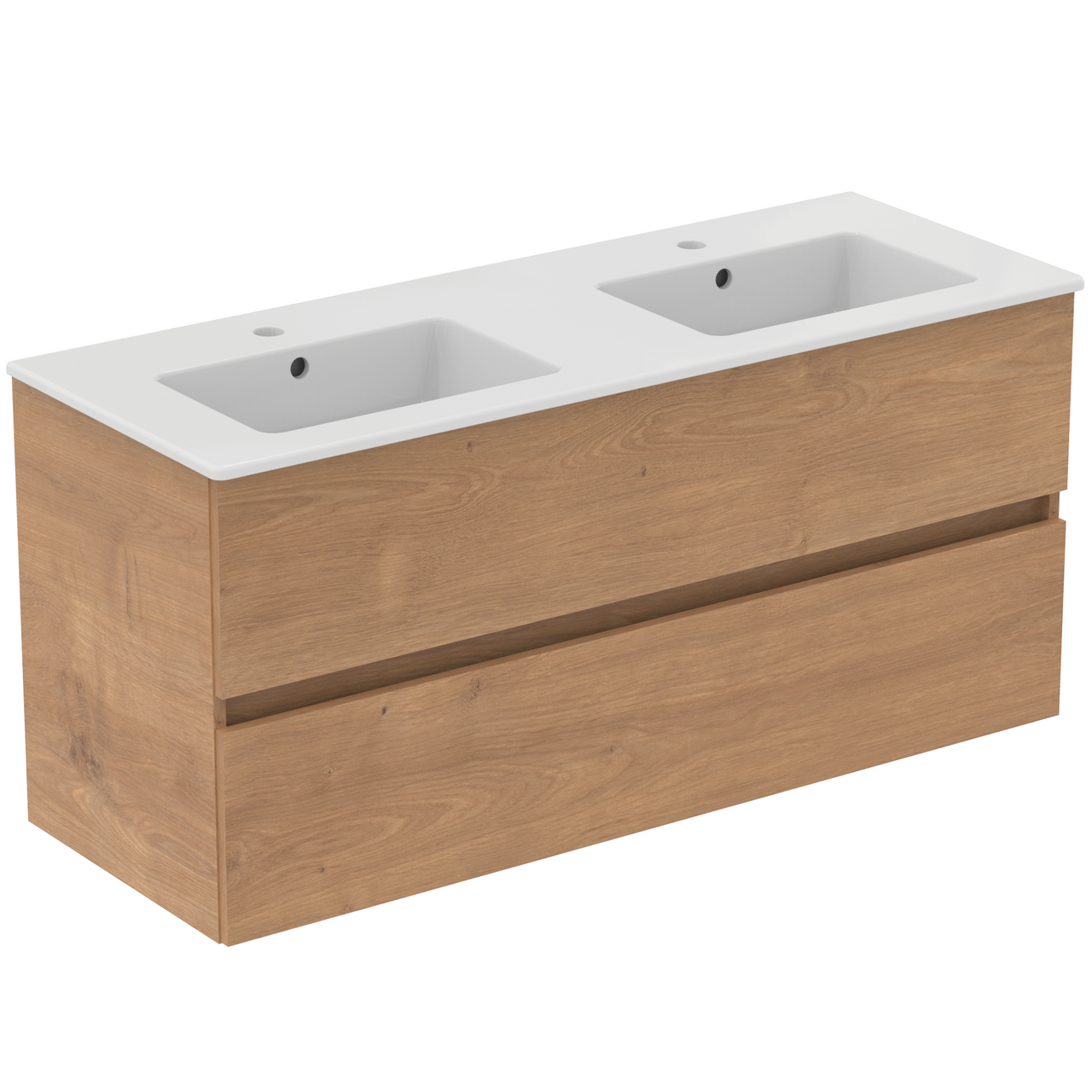 IDEAL STANDARD EUROVIT 2.0/ULYSSE BADEROMSMØBEL 1215X455 M/DOBBELSERVANT NATURAL OAK