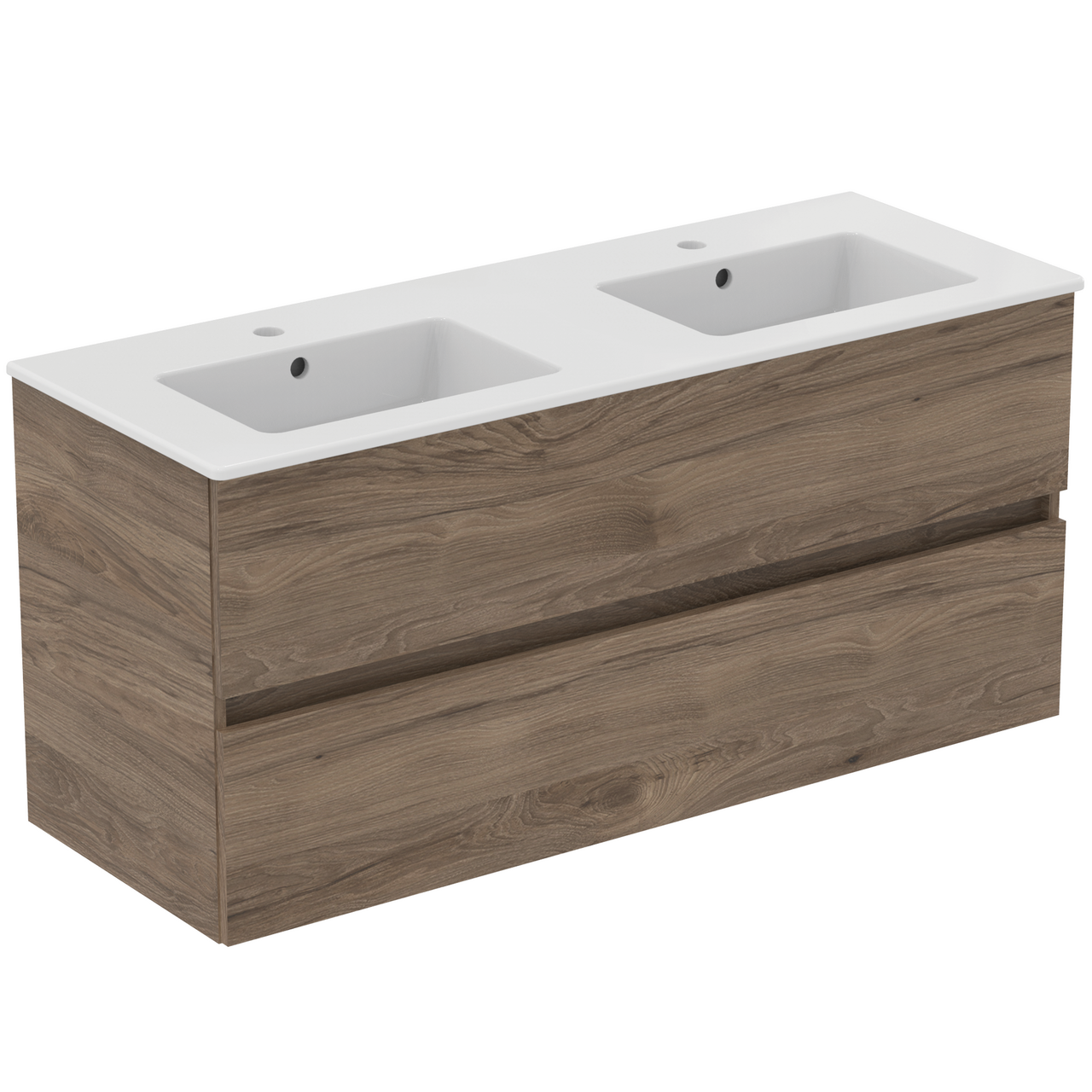 IDEAL STANDARD EUROVIT 2.0/ULYSSE BADEROMSMØBEL 1215X455 M/DOBBELSERVANT FLINT HICKORY