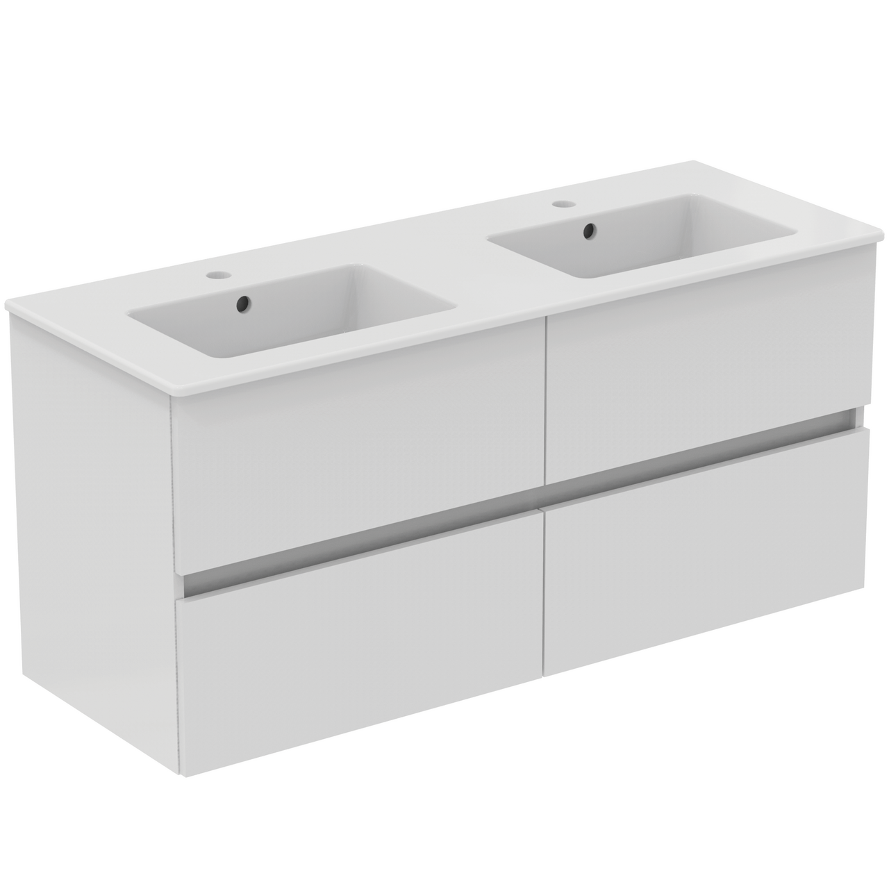 IDEAL STANDARD EUROVIT 2.0/ULYSSE BADEROMSMØBEL 1215X455 M/DOBBELSERVANT GLOSSY WHITE