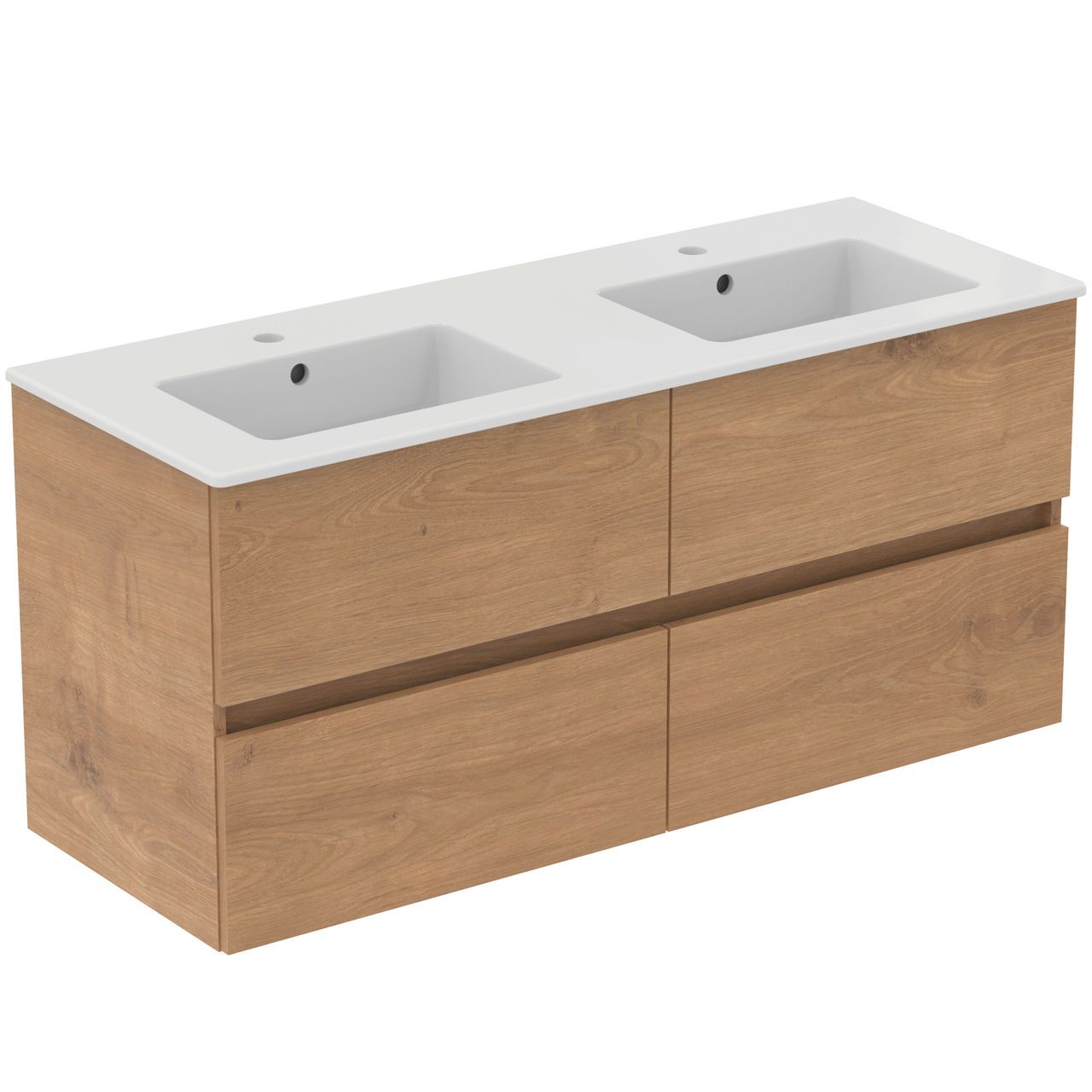 IDEAL STANDARD EUROVIT 2.0/ULYSSE BADEROMSMØBEL 1215X455 M/DOBBELSERVANT NATURAL OAK
