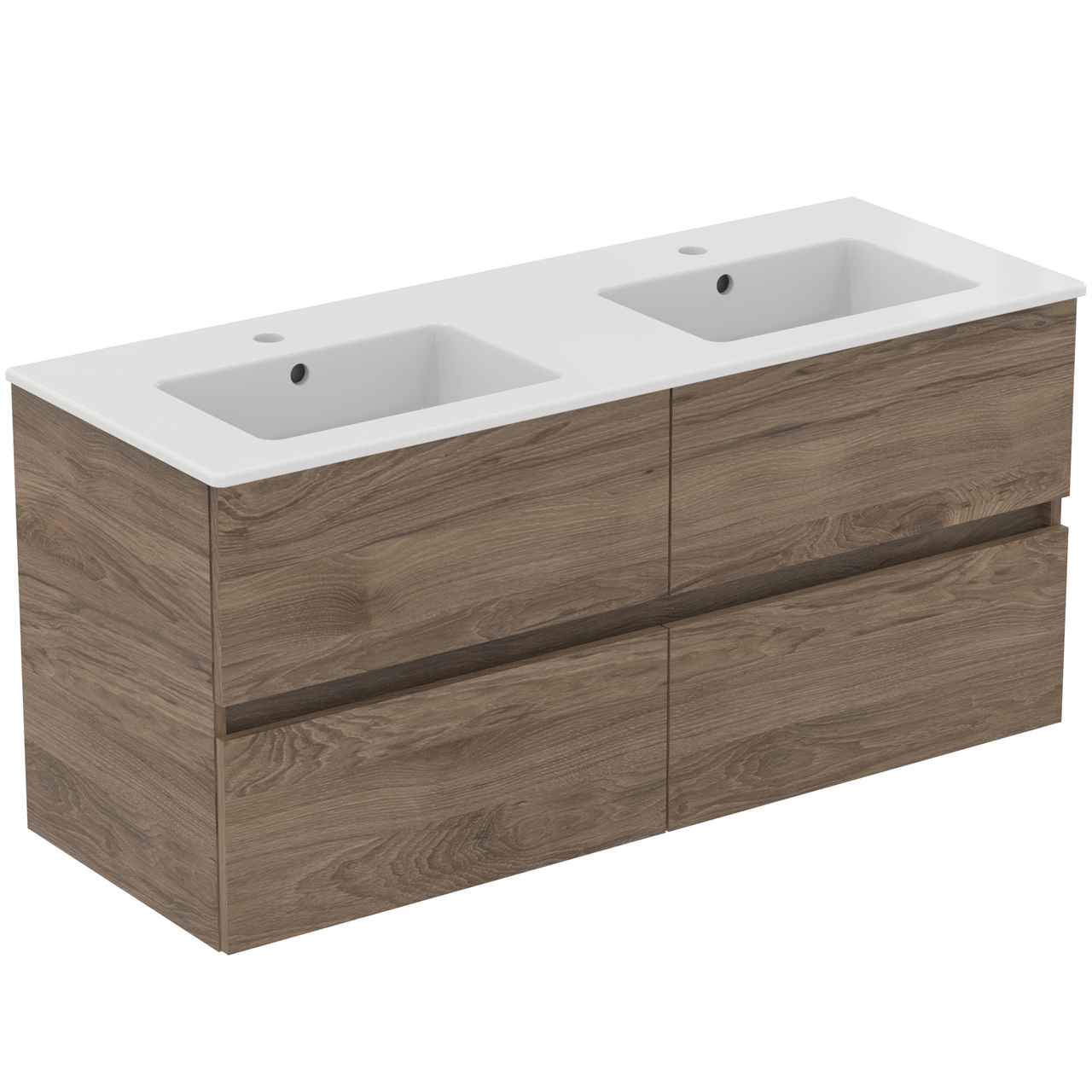 IDEAL STANDARD EUROVIT 2.0/ULYSSE BADEROMSMØBEL 1215X455 M/DOBBELSERVANT FLINT HICKORY