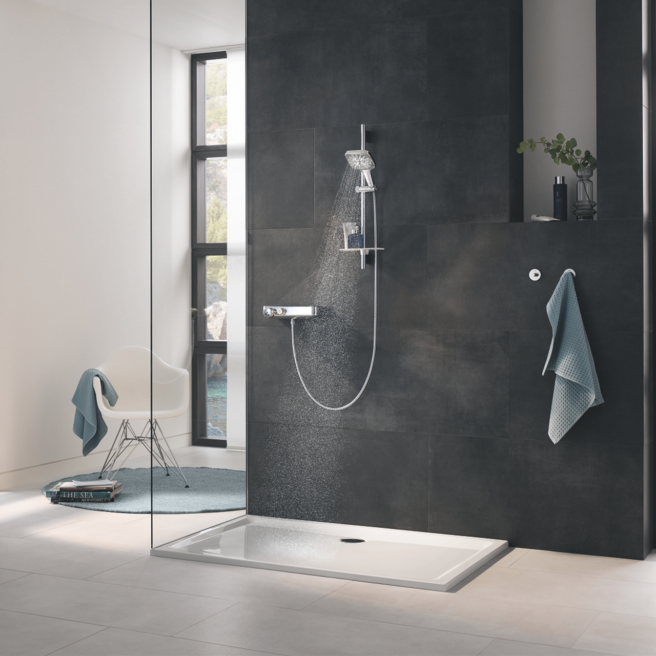 GROHE RSH SMARTACTIVE CUBE 130 DUSJSETT 3-SPRAY 600 5,5L KROM