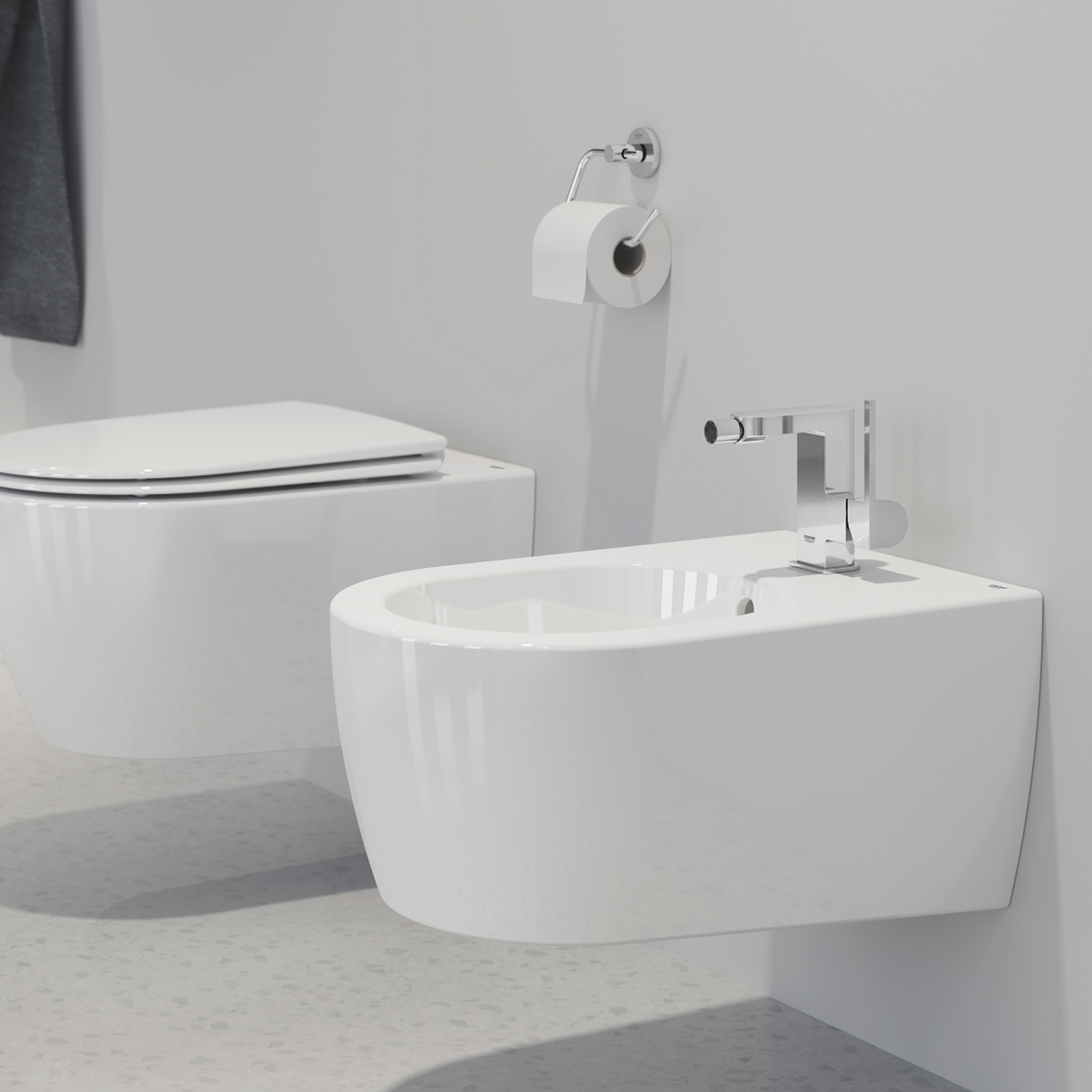 GROHE PLUS BIDETARMATUR M/OPPLØFT KROM