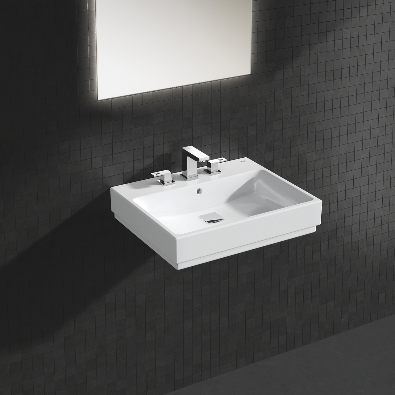 GROHE EUROCUBE S 3-HULLS SERVANTBATTERI KROM
