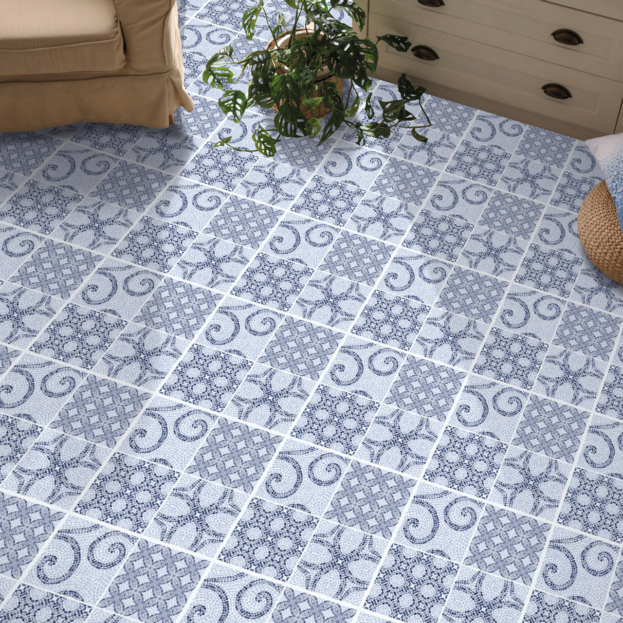 D-C-FIX CLASSIC SELVKLEBENDE GULVFLISER ROMAN MOSAIC