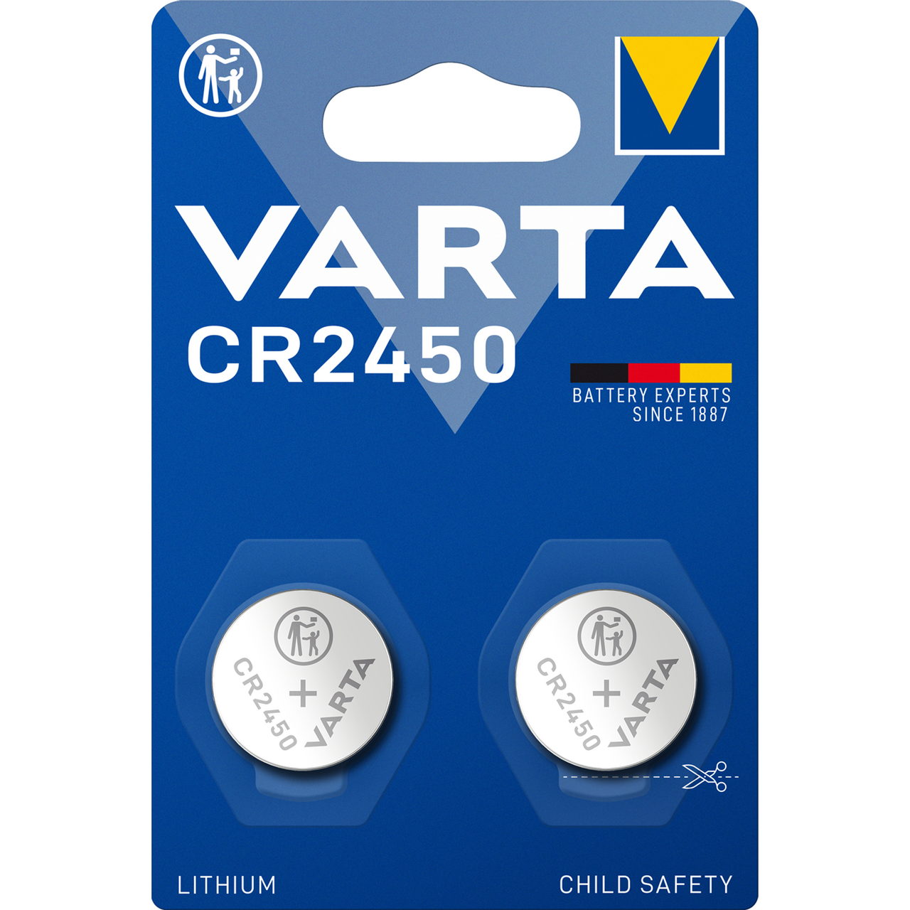 Batteri Varta Lithium CR2450 3V 2 pk