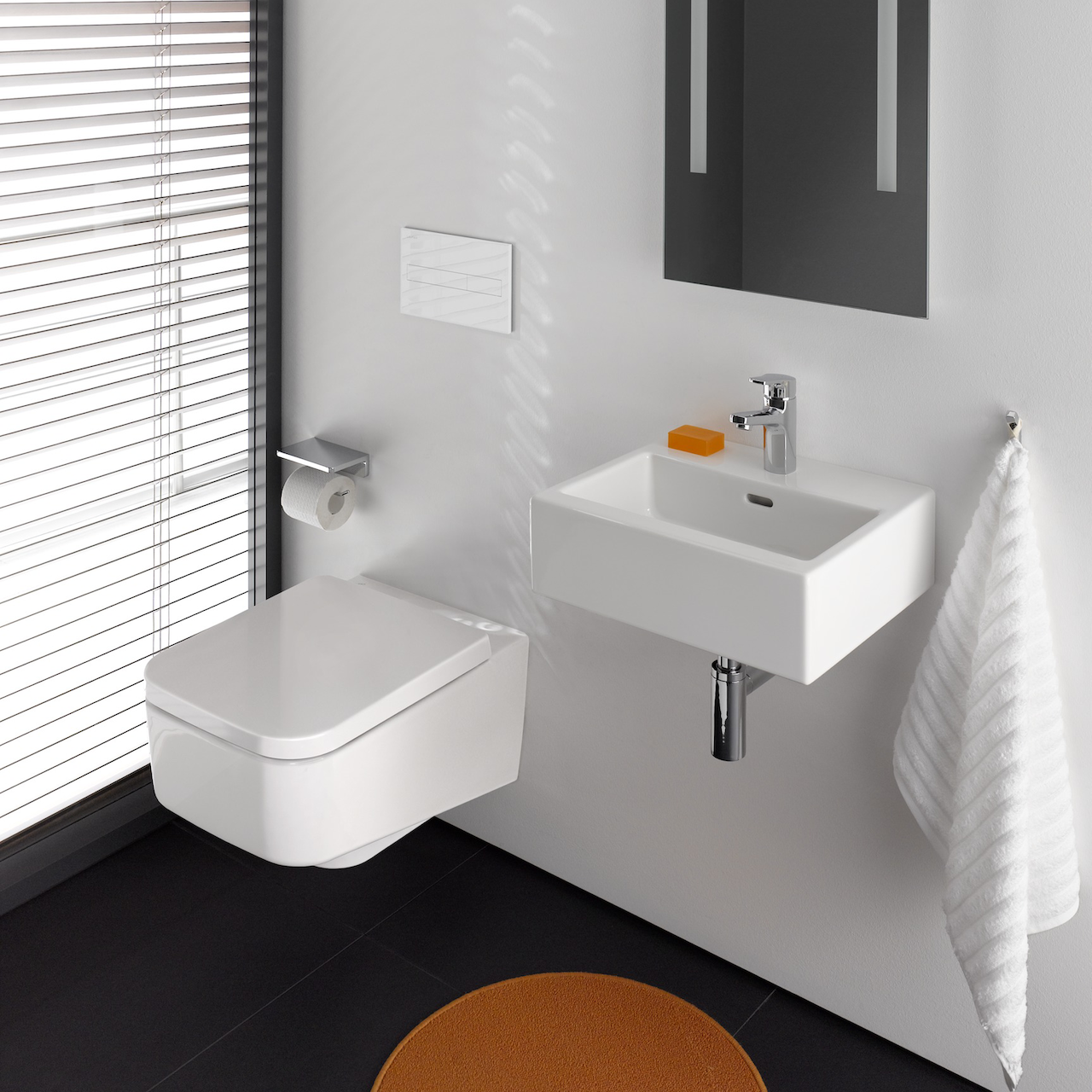 LAUFEN LIVING CITY SERVANT 45X38 CM U/ARMATURHULL HVIT