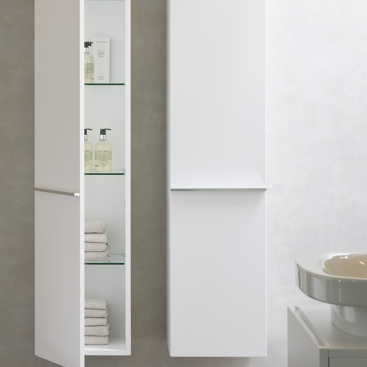 LAUFEN NEW CLASSIC HØYSKAP 165 CM VENSTRE KALKET EIK