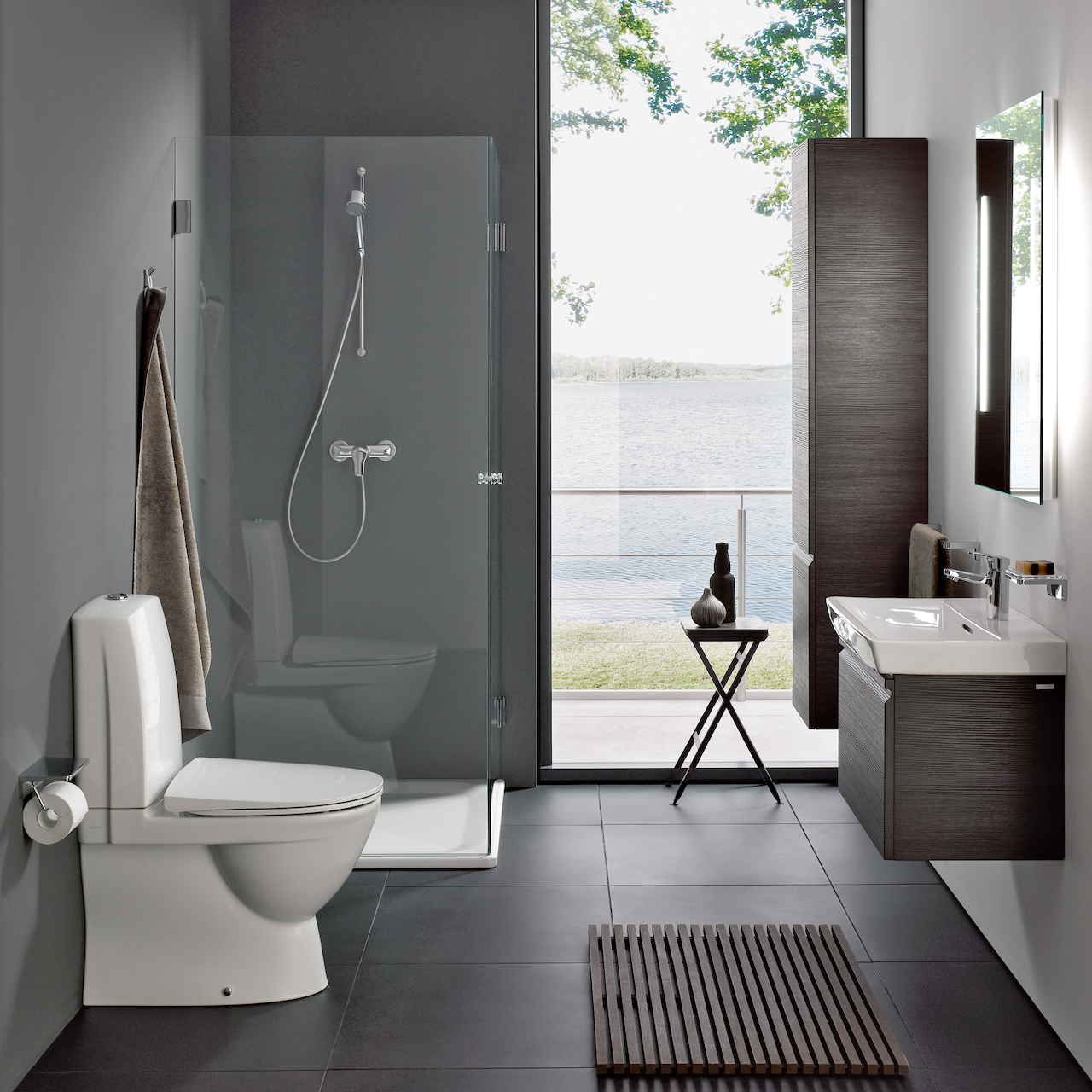 LAUFEN PRO N SERVANTSKAP 45 CM VENSTRE WENGE