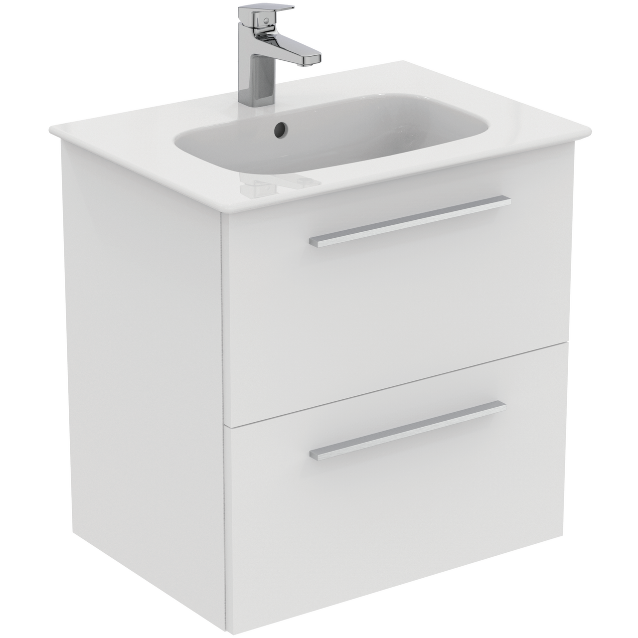 IDEAL STANDARD I.LIFE A BADEROMSMØBEL 640X460 MATT HVIT M/KROM HÅNDTAK