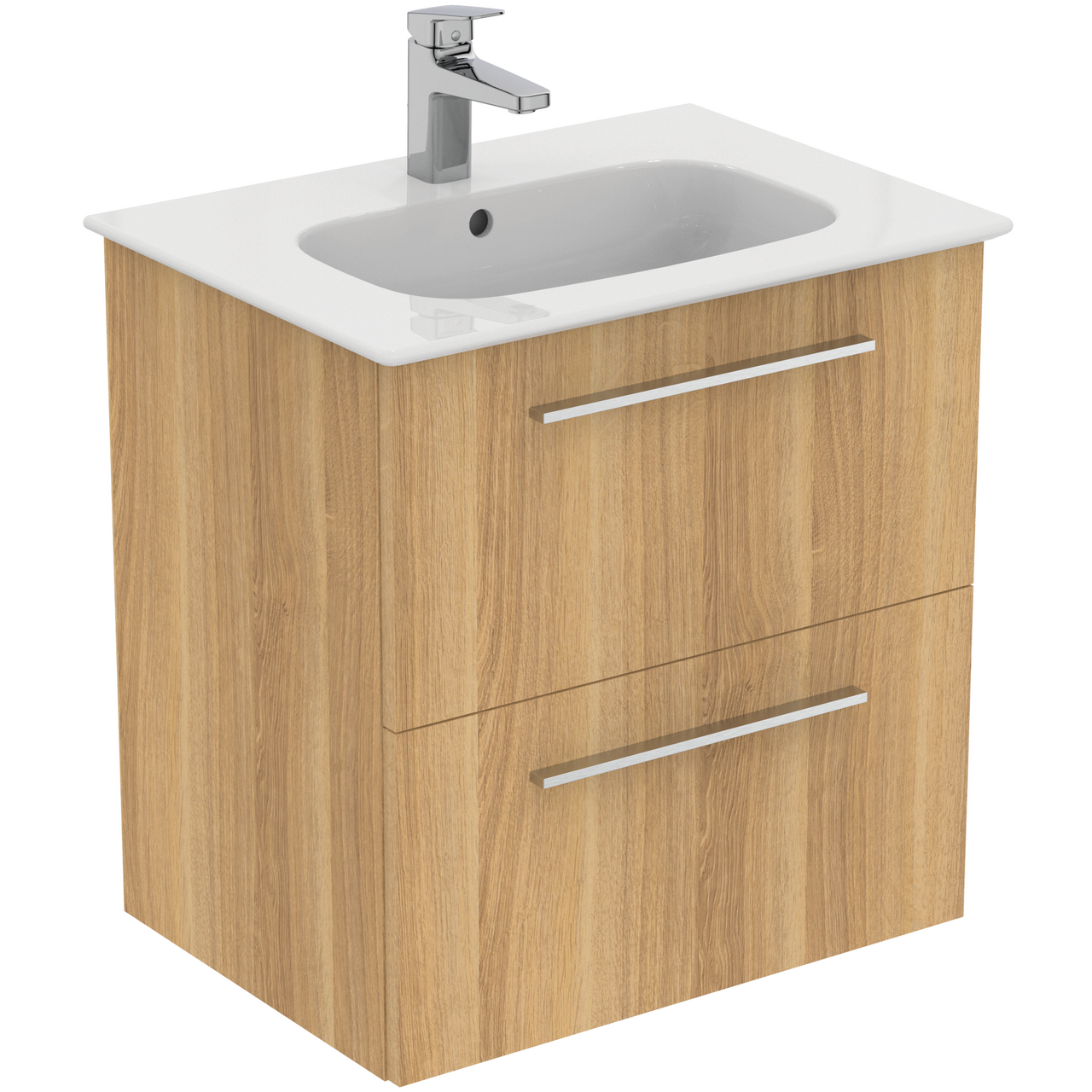 IDEAL STANDARD I.LIFE A BADEROMSMØBEL 640X460 NATURAL OAK M/KROM HÅNDTAK