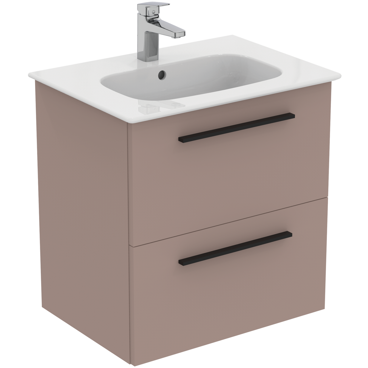 IDEAL STANDARD I.LIFE A BADEROMSMØBEL 640X460 GREIGE MATT M/SORT HÅNDTAK