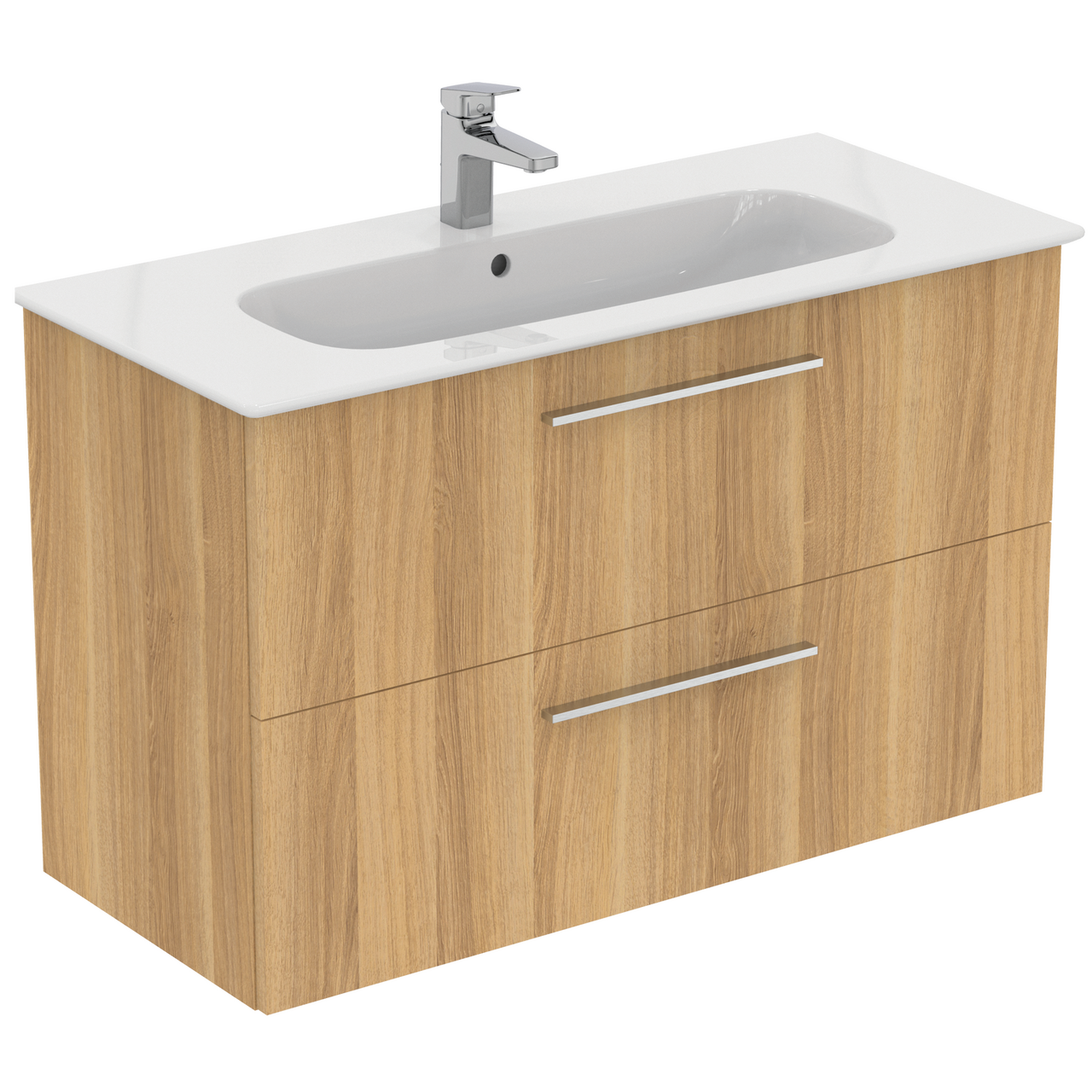 IDEAL STANDARD I.LIFE A BADEROMSMØBEL 1040X460 NATURAL OAK M/KROM HÅNDTAK