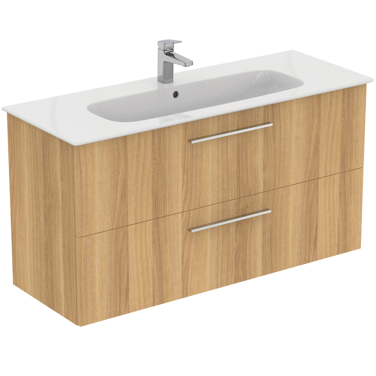 IDEAL STANDARD I.LIFE A BADEROMSMØBEL 1240X460 NATURAL OAK M/KROM HÅNDTAK