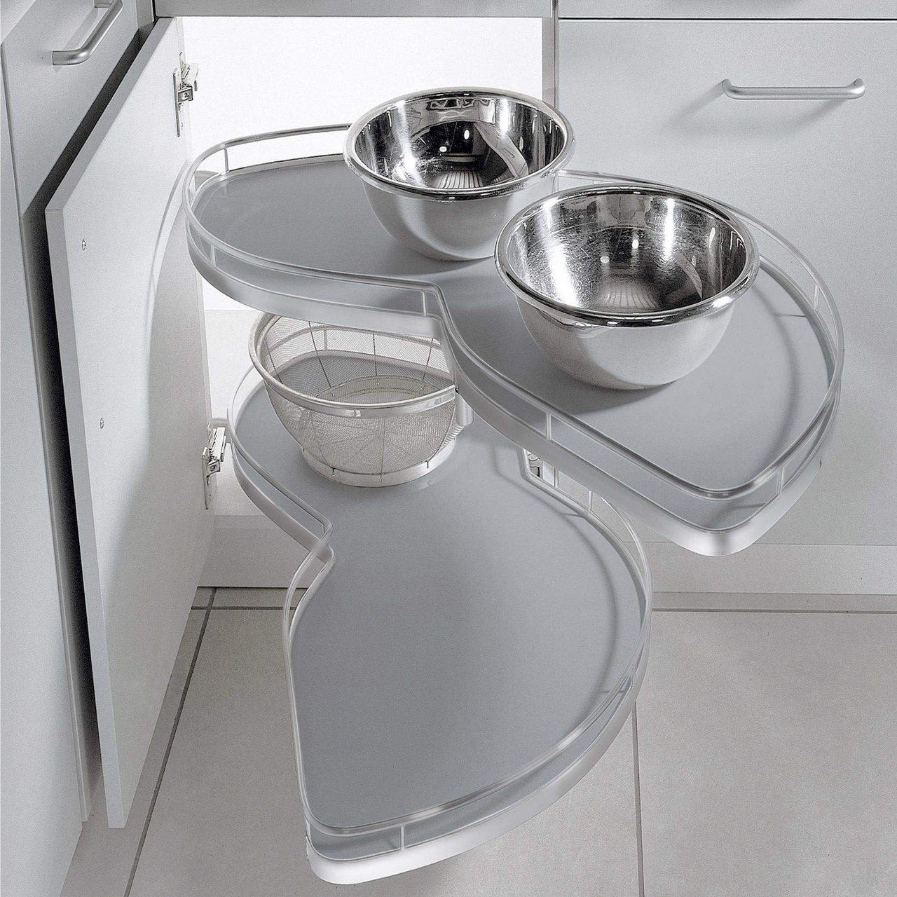 KESSEBÖHMER LEMANS II 450MM, HØYRE ARENA CLASSIC, GRÅ/SØLV