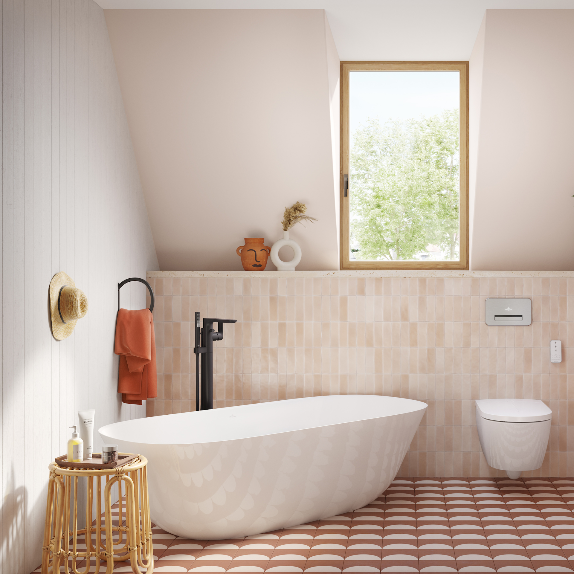 V&B THEANO FRITTSTÅENDE BADEKAR 170X75 HVIT ALPIN