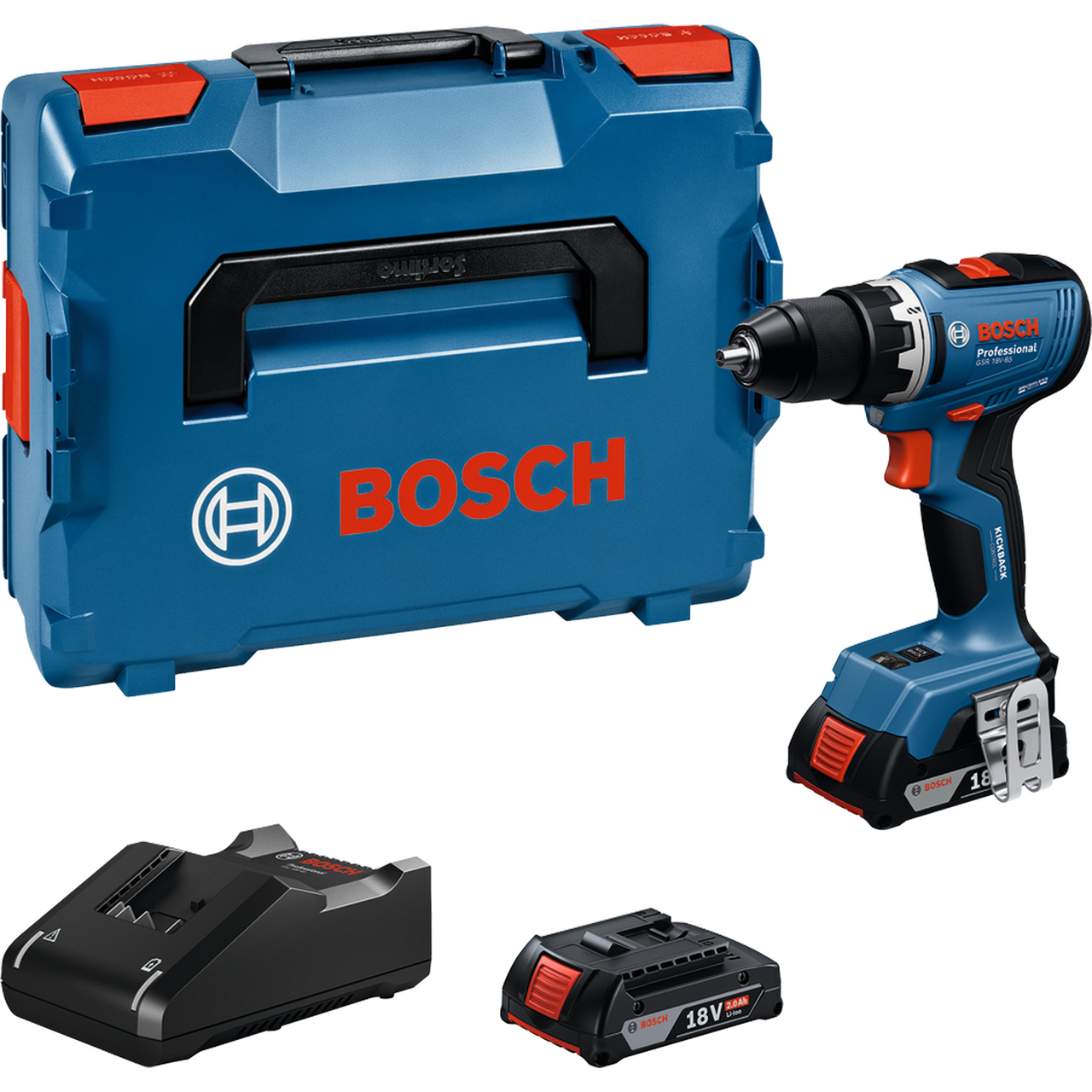 BOSCH DRILL GSR 18V-65 2X2AH GAL L-CASE