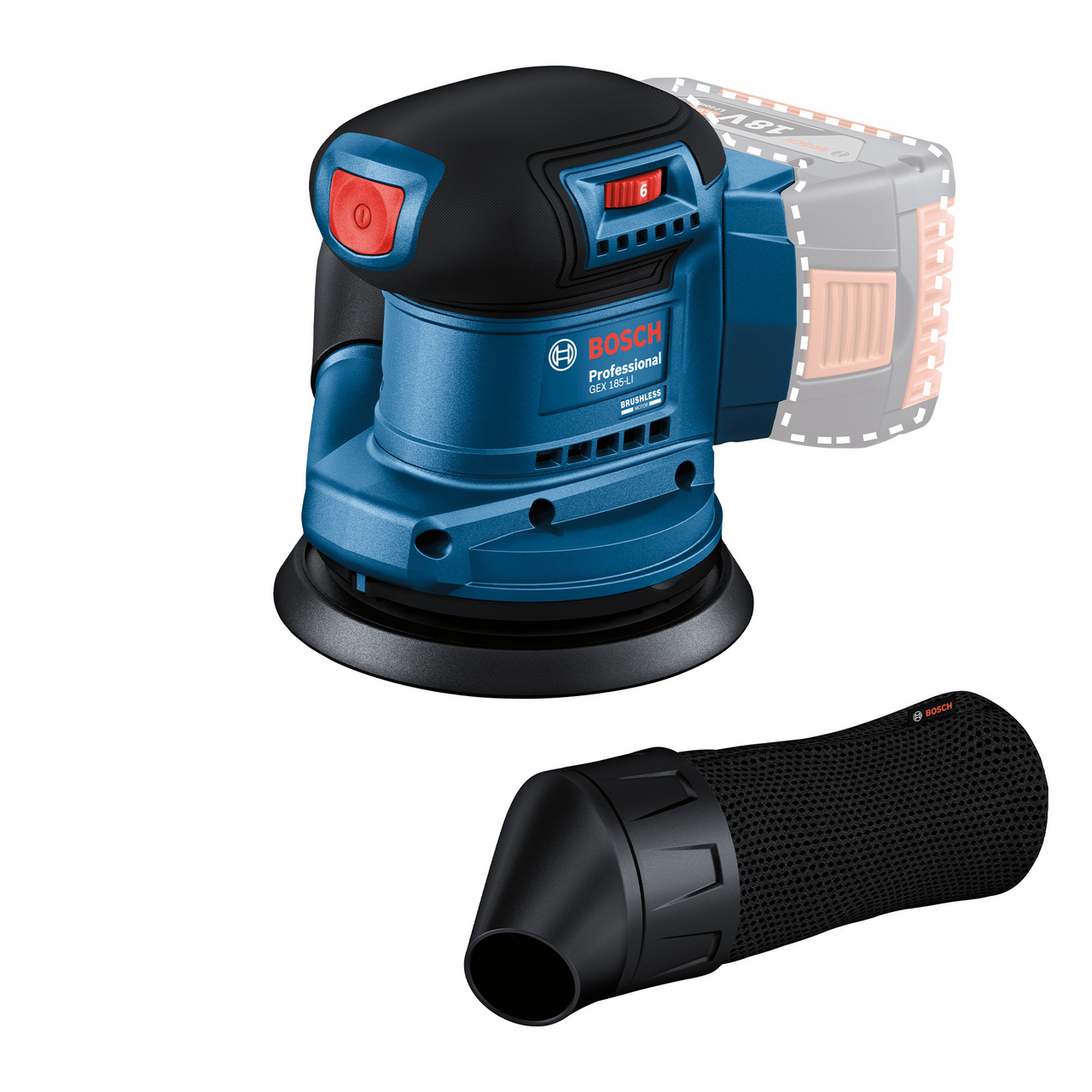 BOSCH EKSENTERSLIPER GEX 185-LI 125 SOLO