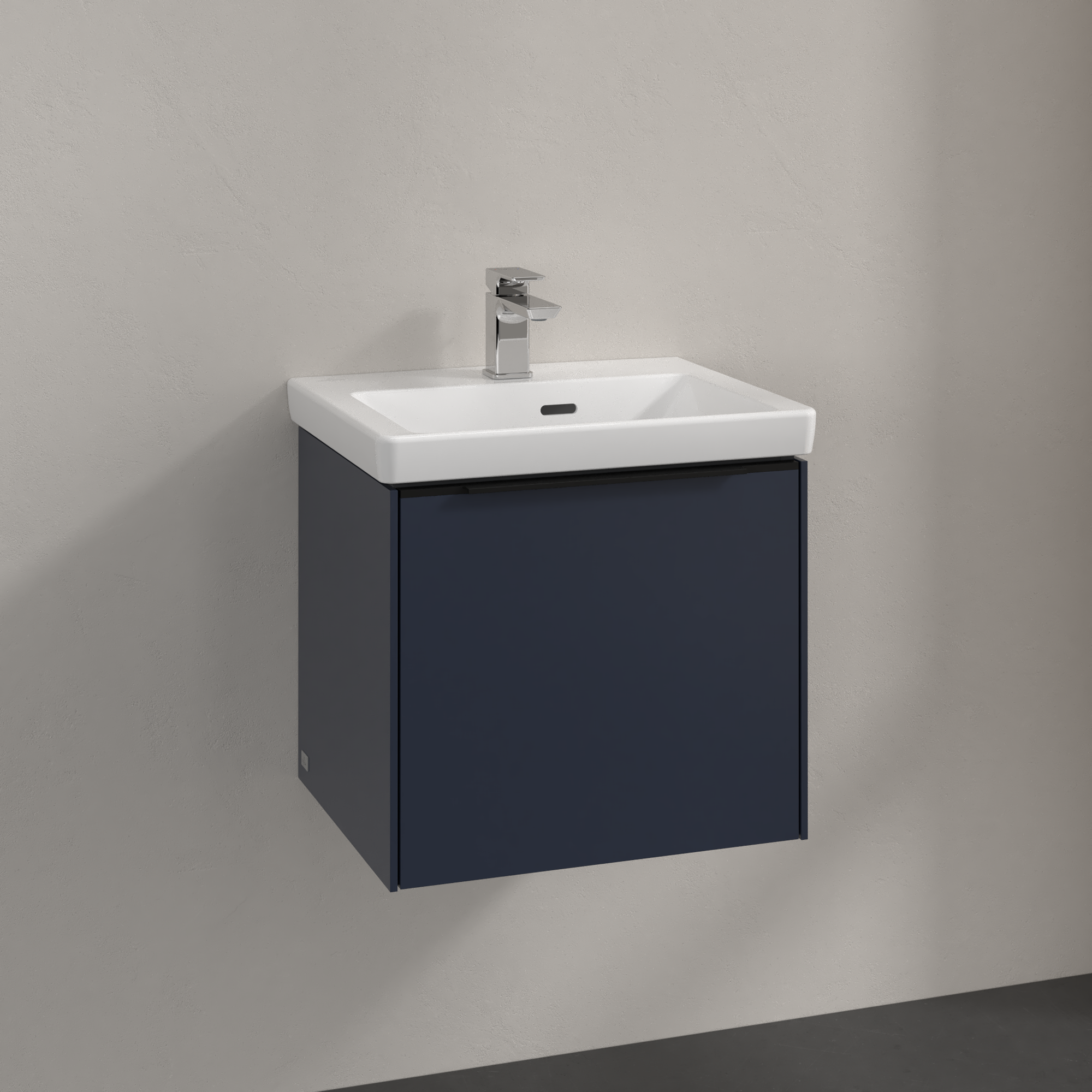 V&B SUBWAY 3.0 SERVANTSKAP 47X42 MARINE BLUE HÅNDTAK I VOLCANO BLACK