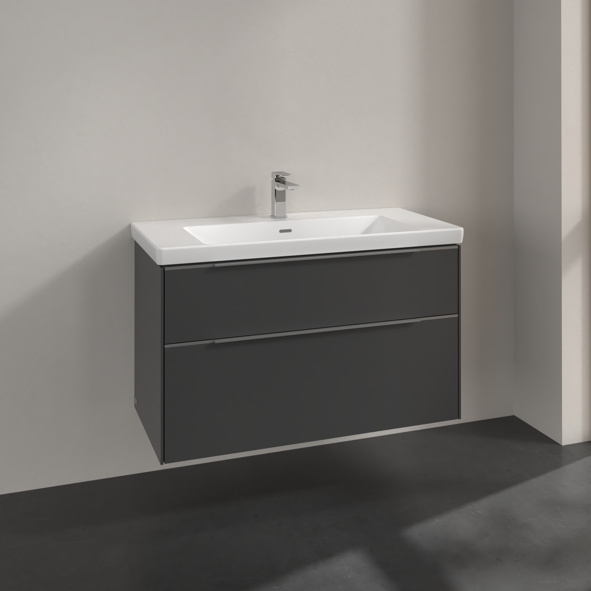 V&B SUBWAY 3.0 SERVANTSKAP 97X57 GRAPHITE HÅNDTAK I KROM