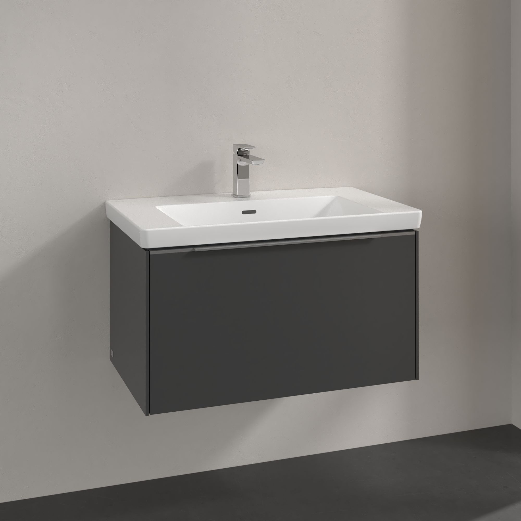 V&B SUBWAY 3.0 SERVANTSKAP 77X42 GRAPHITE HÅNDTAK I KROM