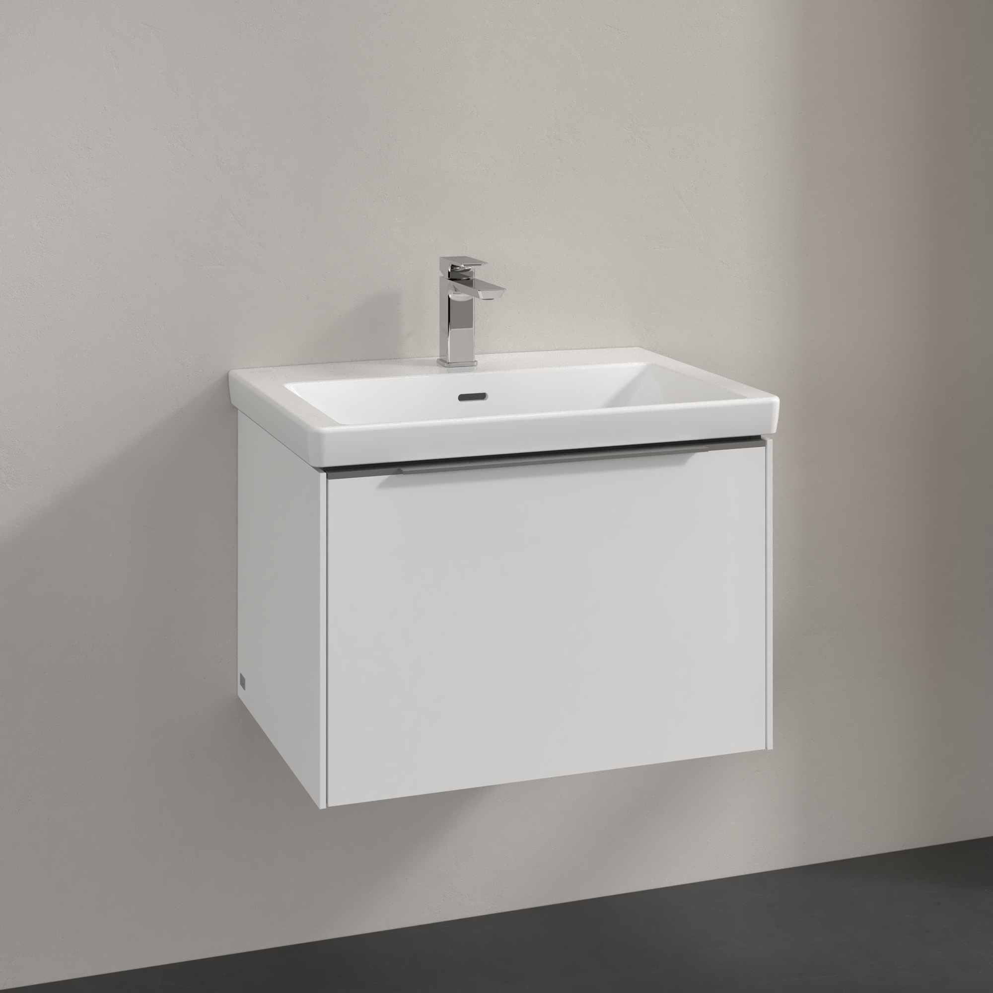 V&B SUBWAY 3.0 SERVANTSKAP 66X42 BRILLIANT WHITE HÅNDTAK I KROM