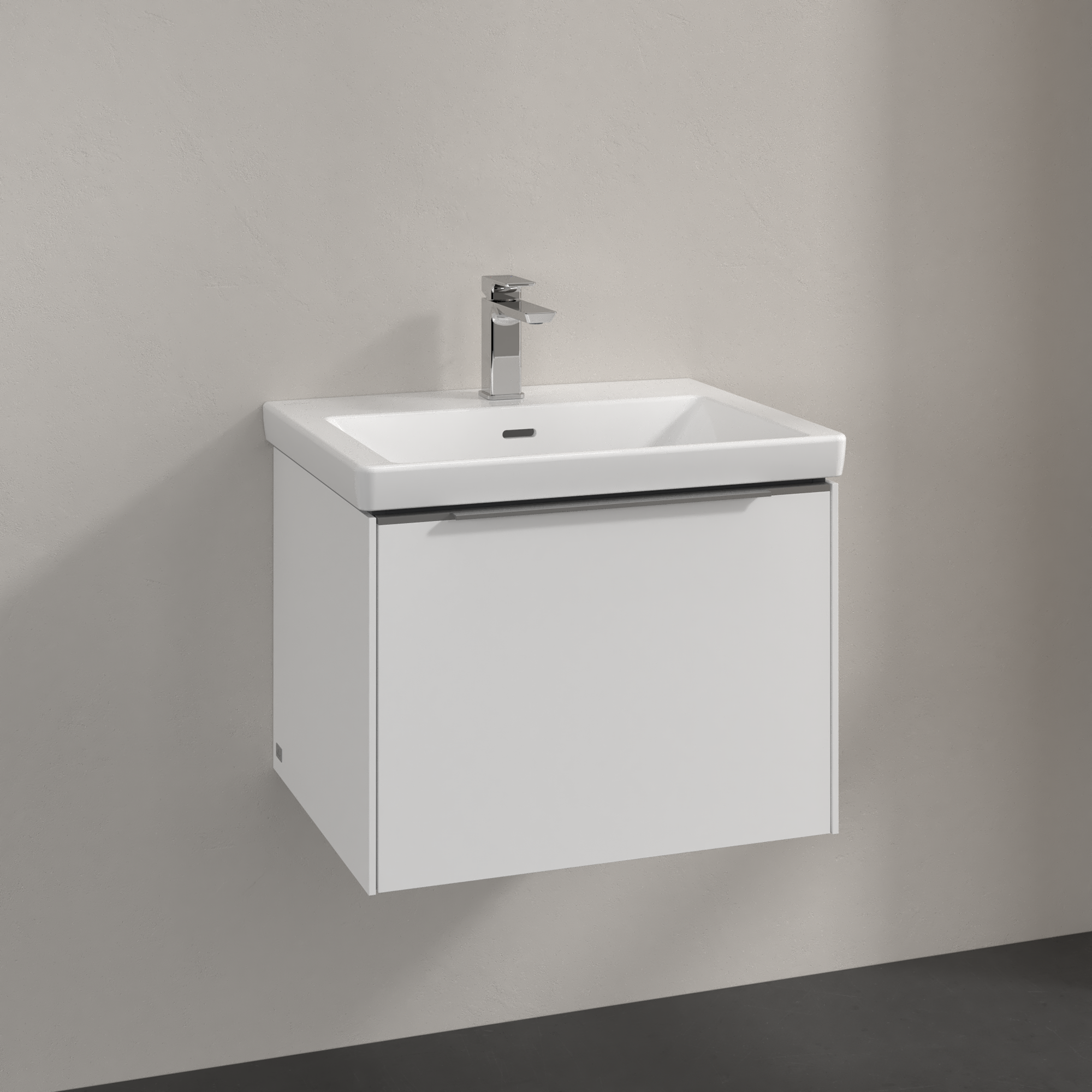 V&B SUBWAY 3.0 SERVANTSKAP 57X42 PURE WHITE HÅNDTAK I KROM