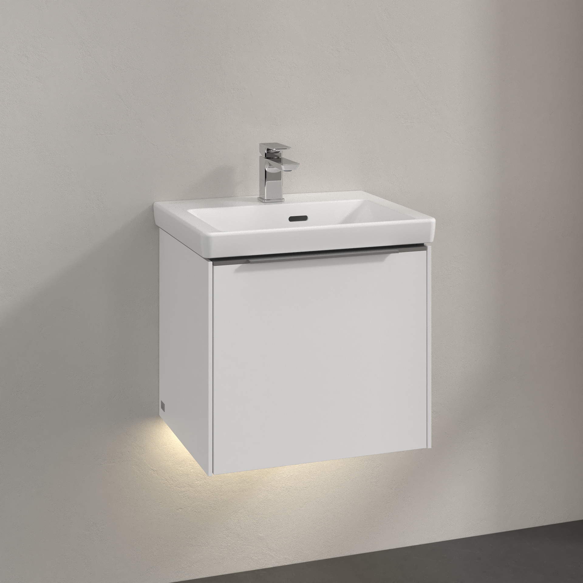 V&B SUBWAY 3.0 SERVANTSKAP 47X42 PURE WHITE M/LYS HÅNDTAK I KROM