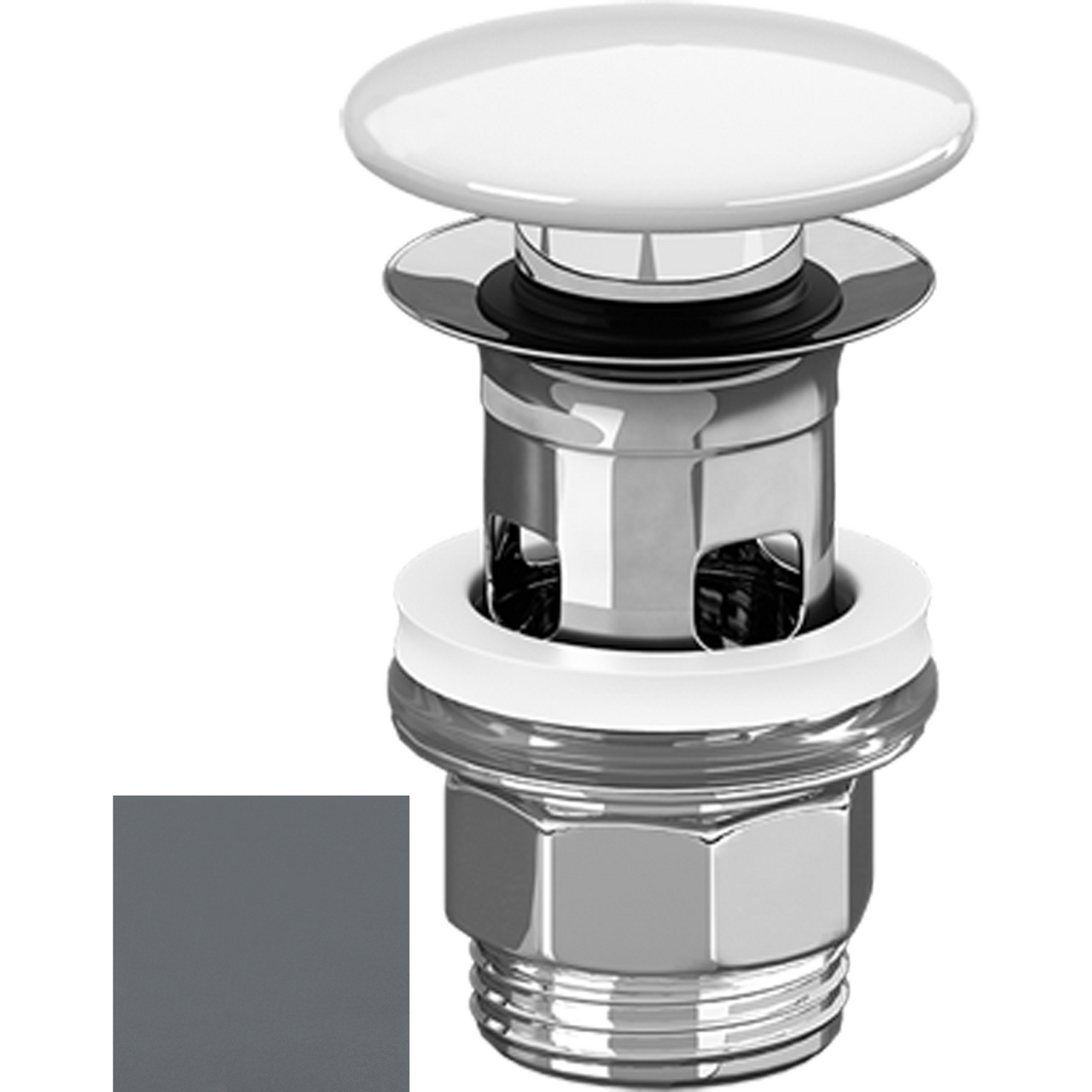 V&B PUSH OPEN VENTIL C+ GRAPHITE