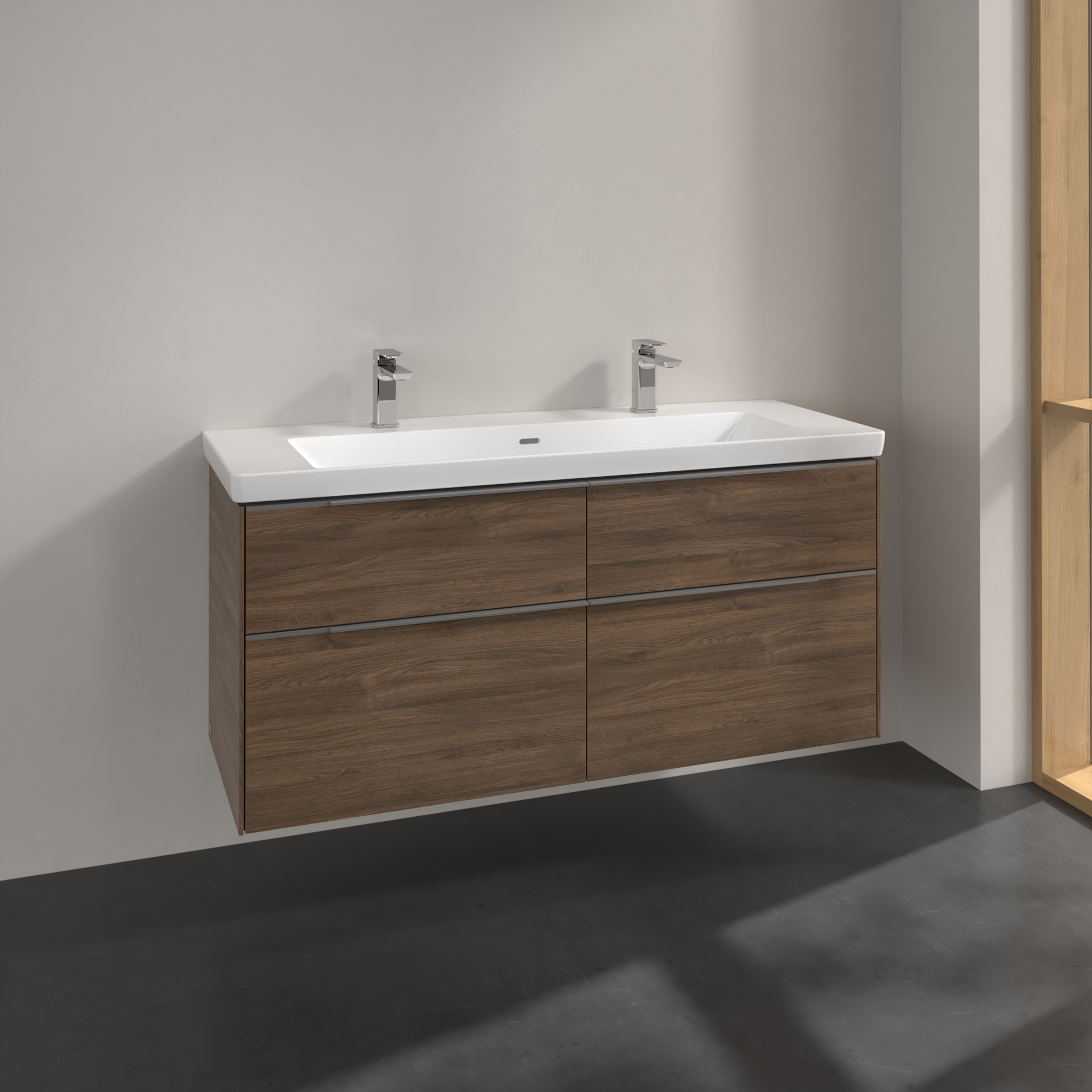 V&B SUBWAY 3.0 SERVANTSKAP 127X57 ARIZONA OAK HÅNDTAK I KROM