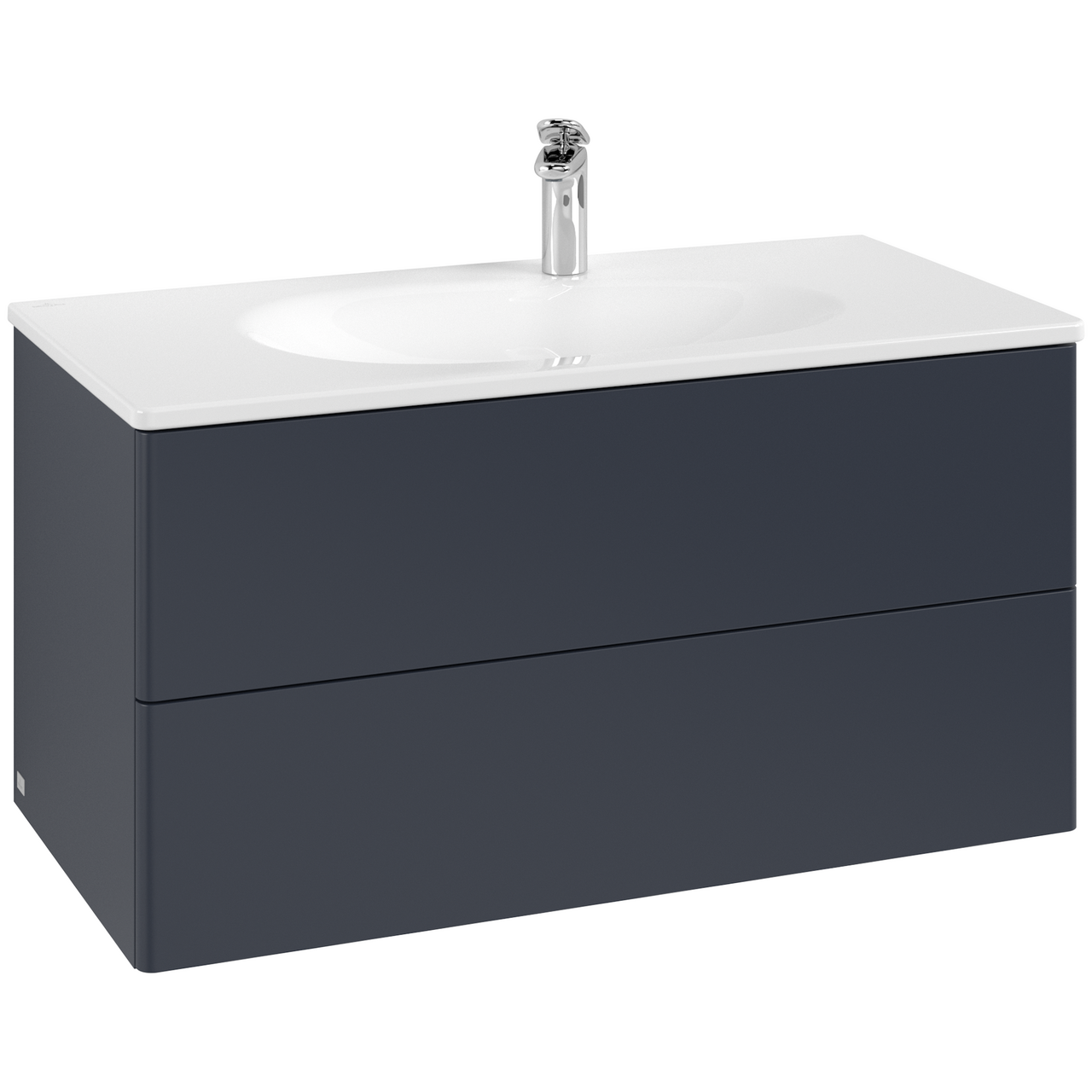 V&B ANTAO SERVANTSKAP 2 SKUFFER GLATT 988X504X496 BLÅ